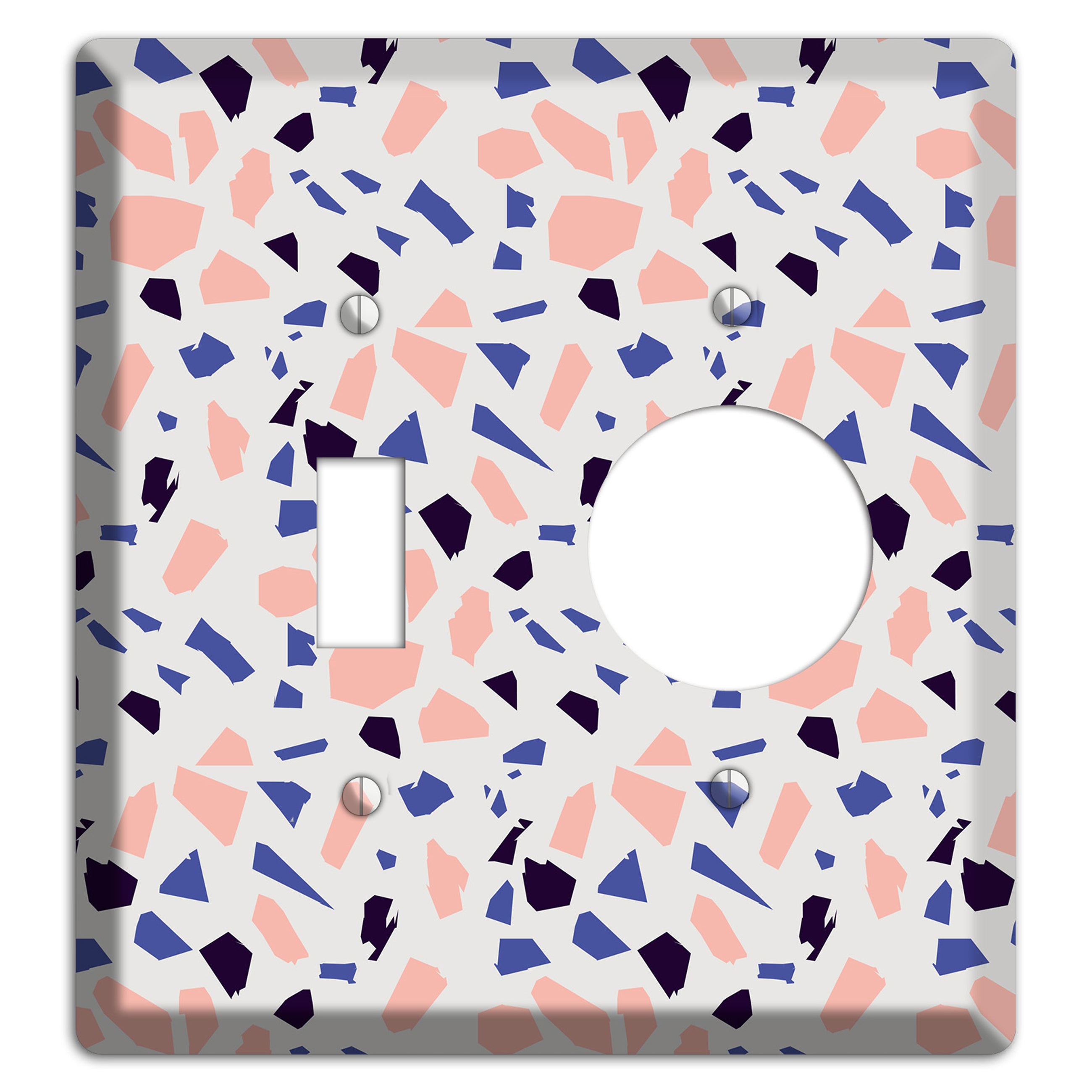 Coral Indigo Burst Toggle / Receptacle Wallplate