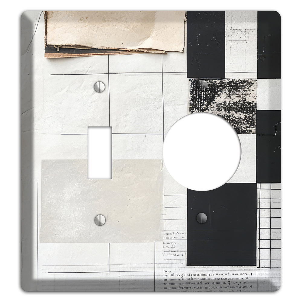 Torn Ledger Fragments Toggle / Receptacle Wallplate