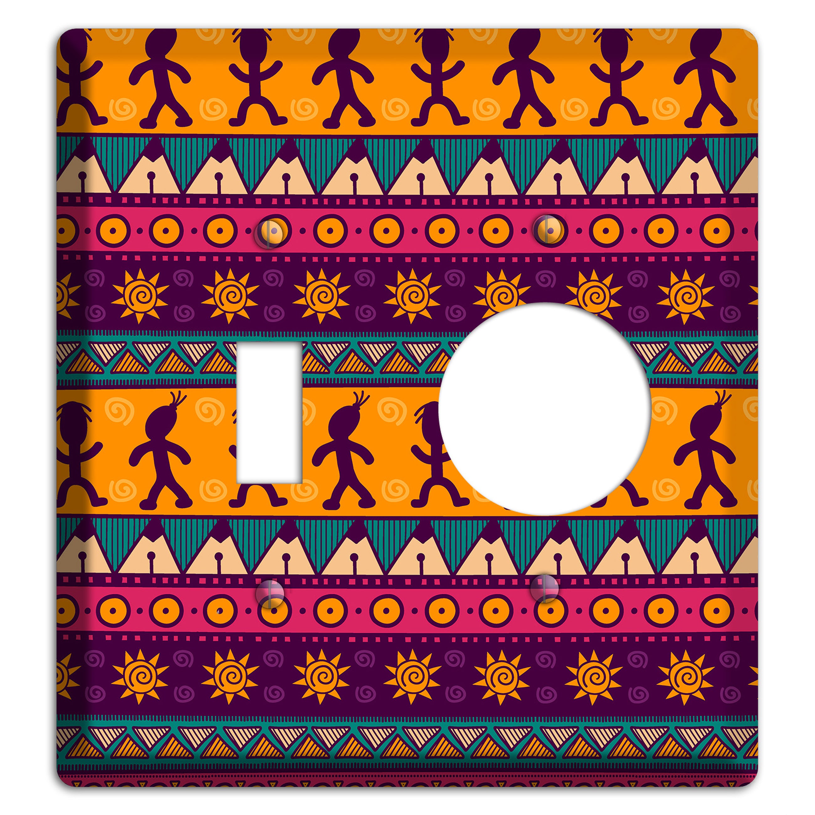 Tribal Rhythm Toggle / Receptacle Wallplate