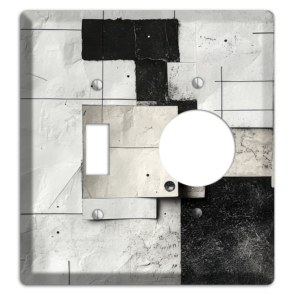 Torn Blueprint Collage Toggle / Receptacle Wallplate