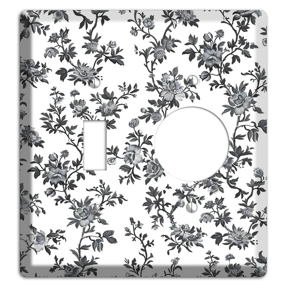 Ink & Ivory Trellis Toggle / Receptacle Wallplate