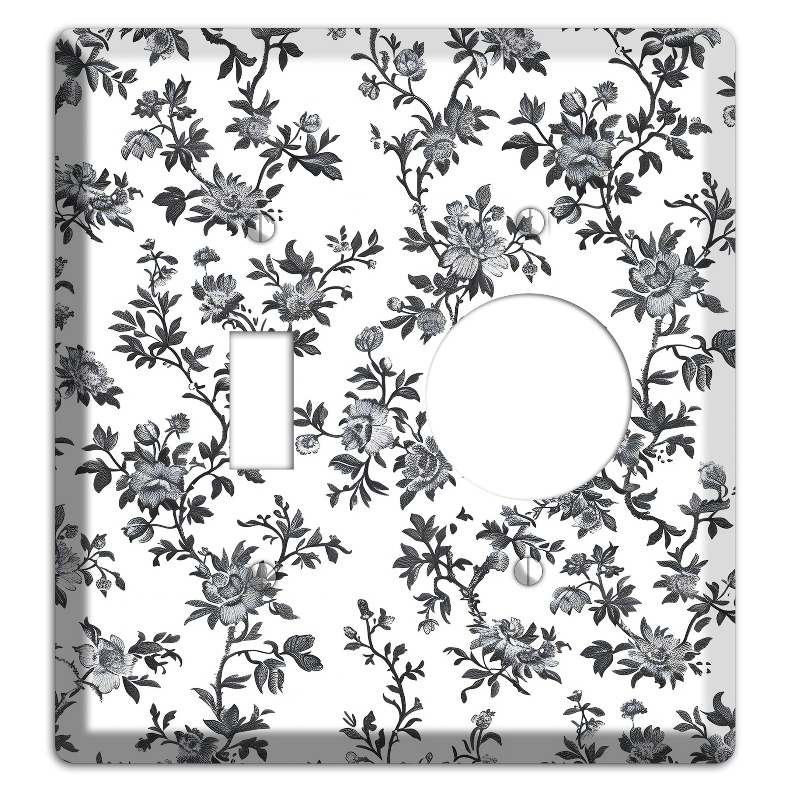 Ink & Ivory Trellis Toggle / Receptacle Wallplate