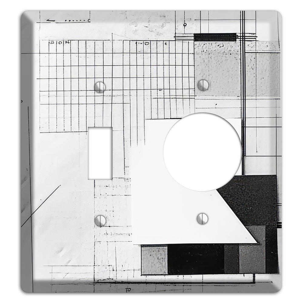 Blueprint Palimpsest Toggle / Receptacle Wallplate