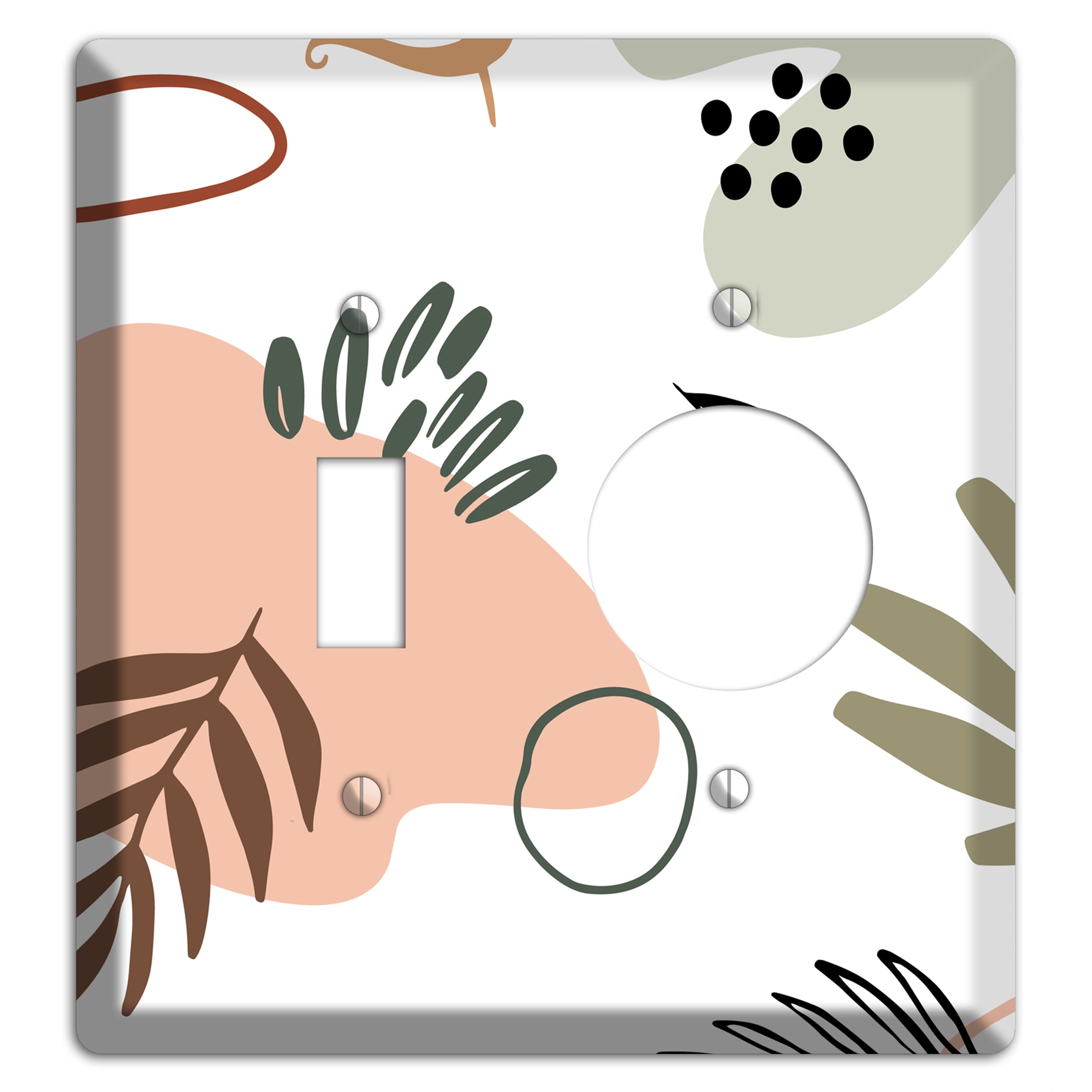 Botanical Scatter Toggle / Receptacle Wallplate