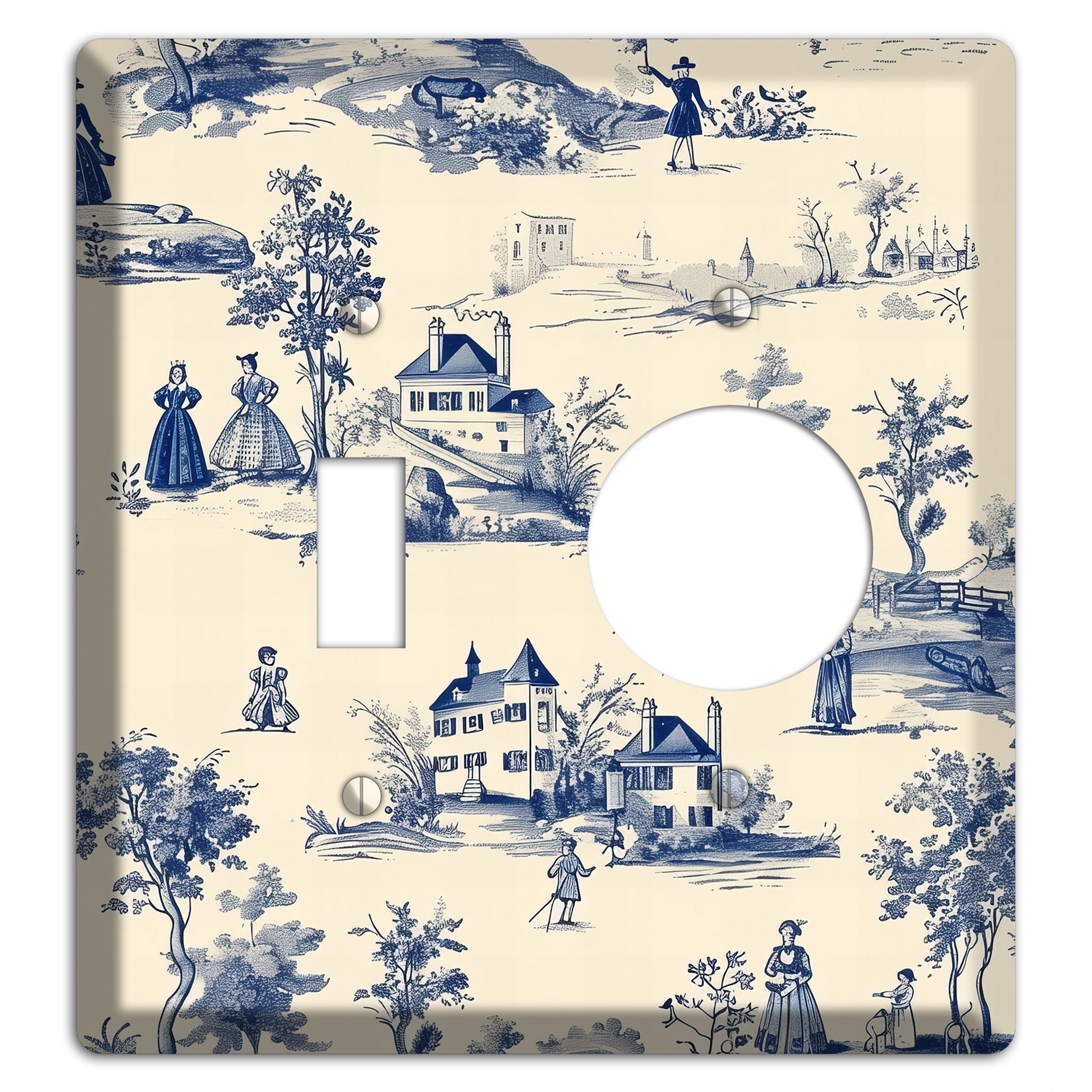Pastoral Letter Toggle / Receptacle Wallplate