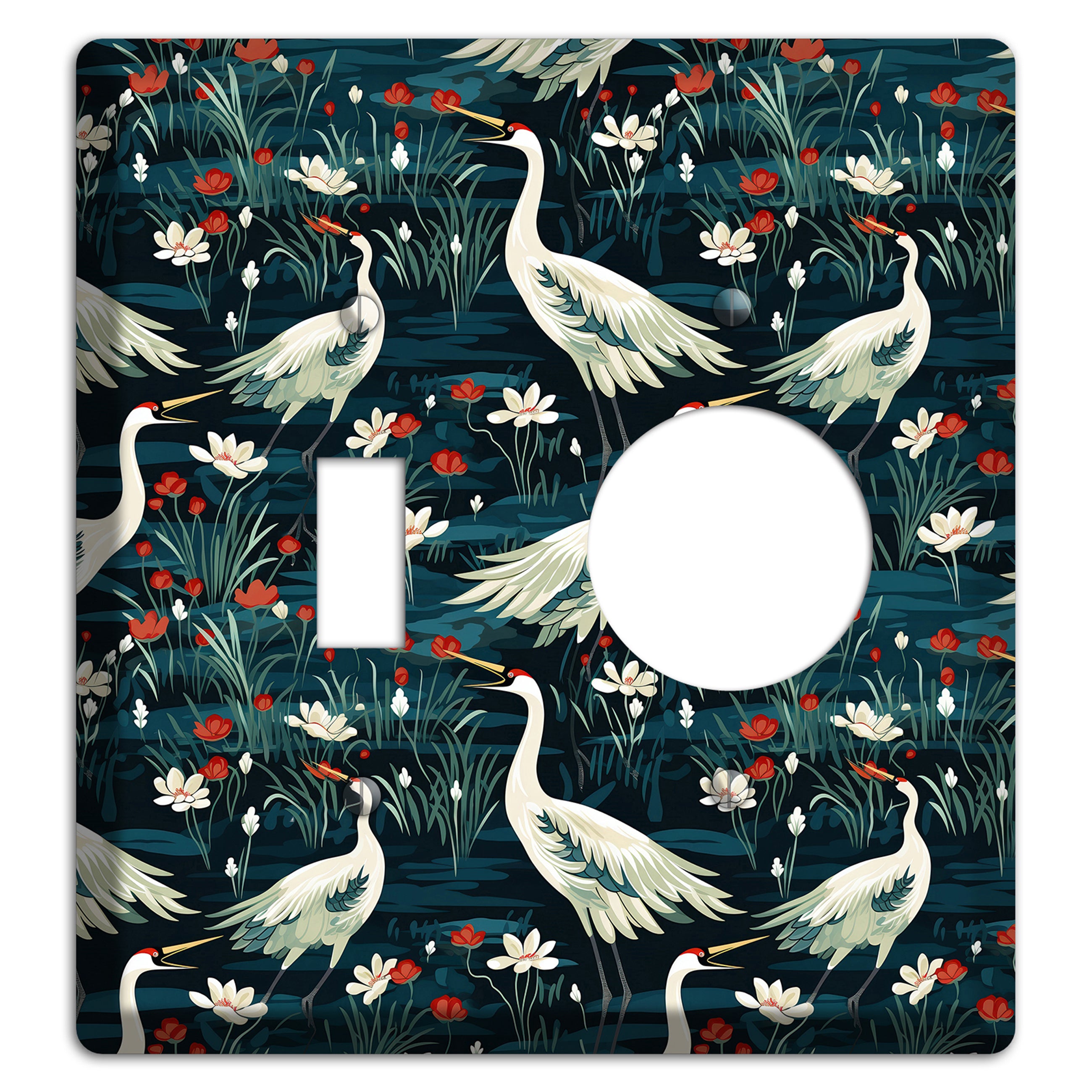 Midnight Lotus Marsh Toggle / Receptacle Wallplate