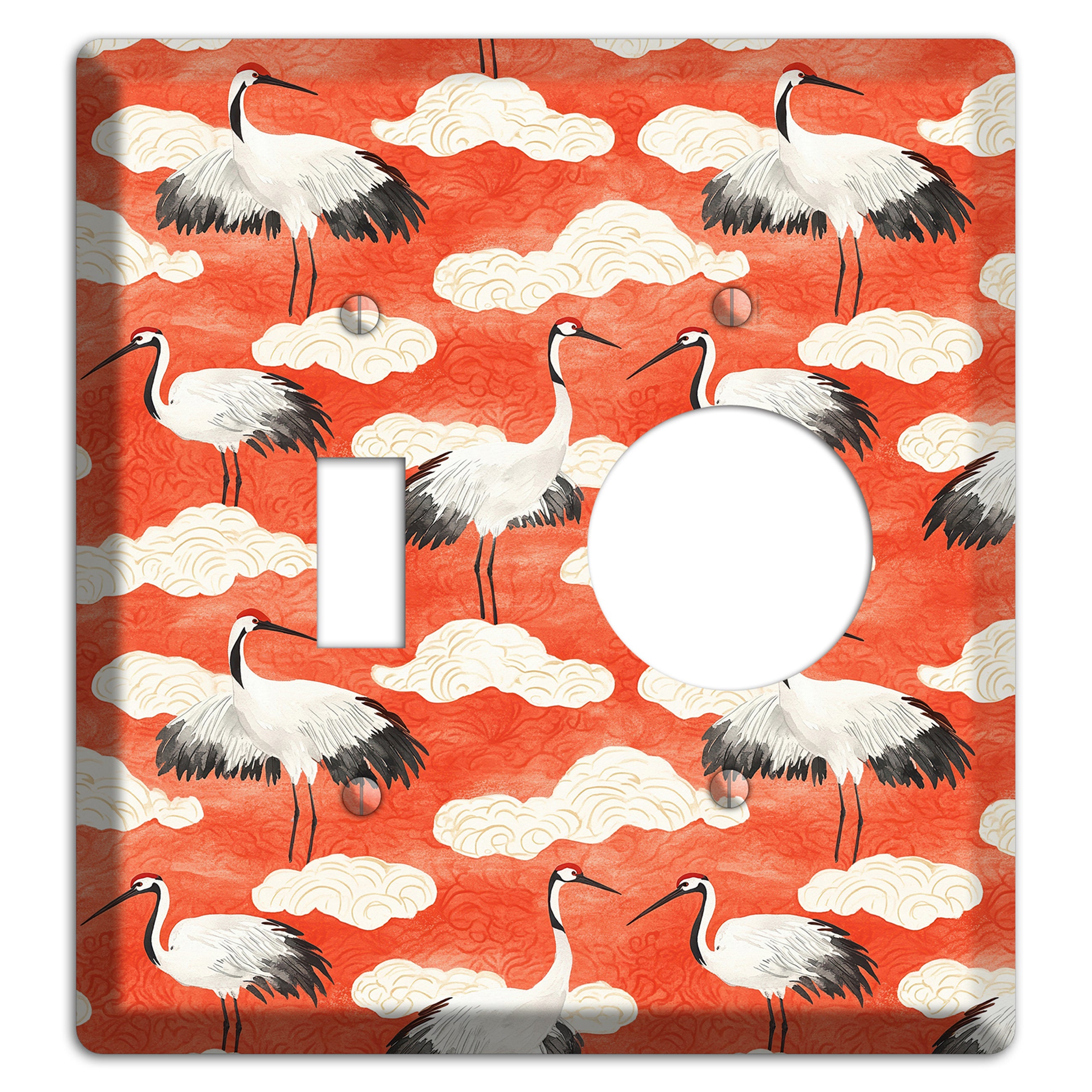 Vermillion Cloud Ceremony Toggle / Receptacle Wallplate