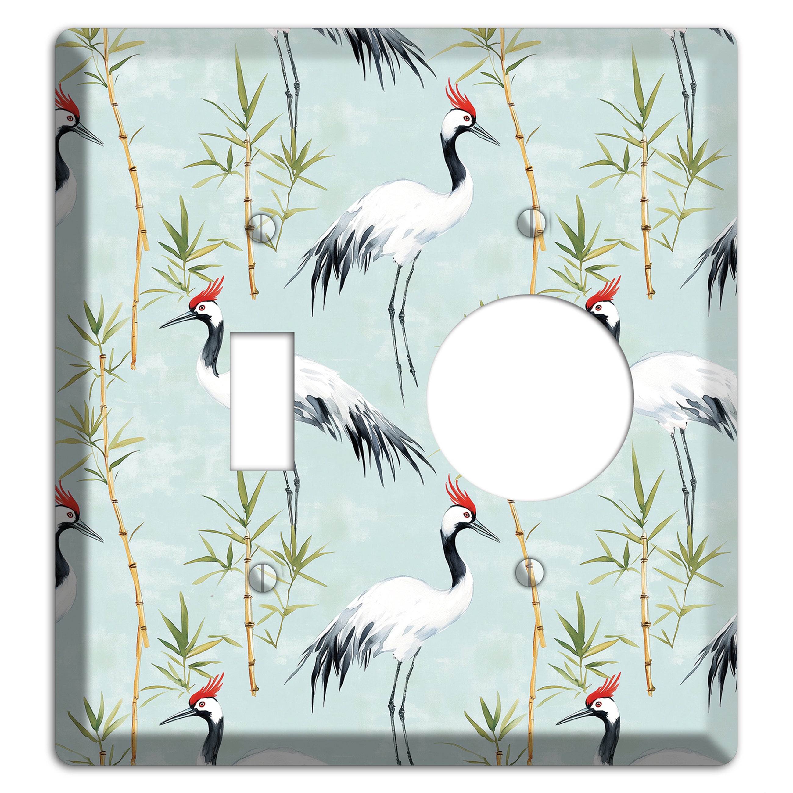 Celadon Bamboo Vigil Toggle / Receptacle Wallplate