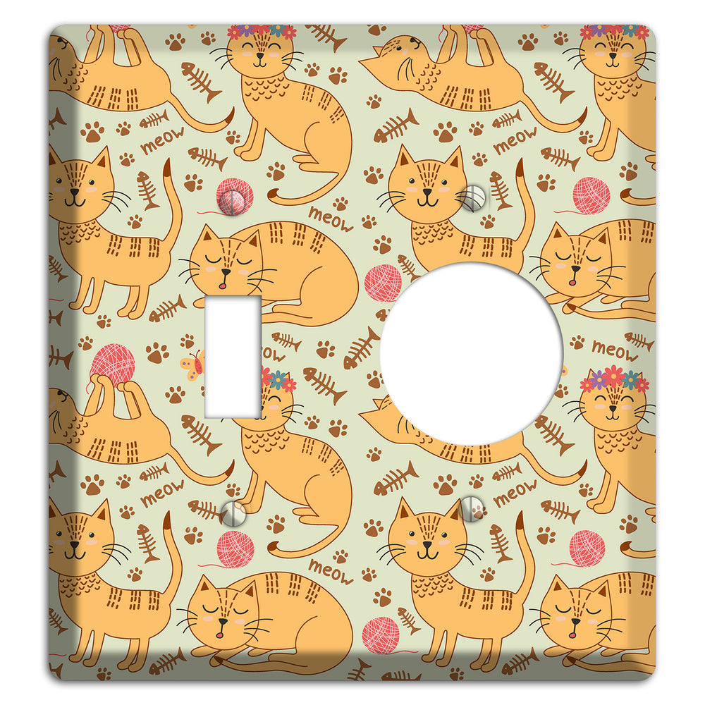 Meow Mix (Beige) Toggle / Receptacle Wallplate