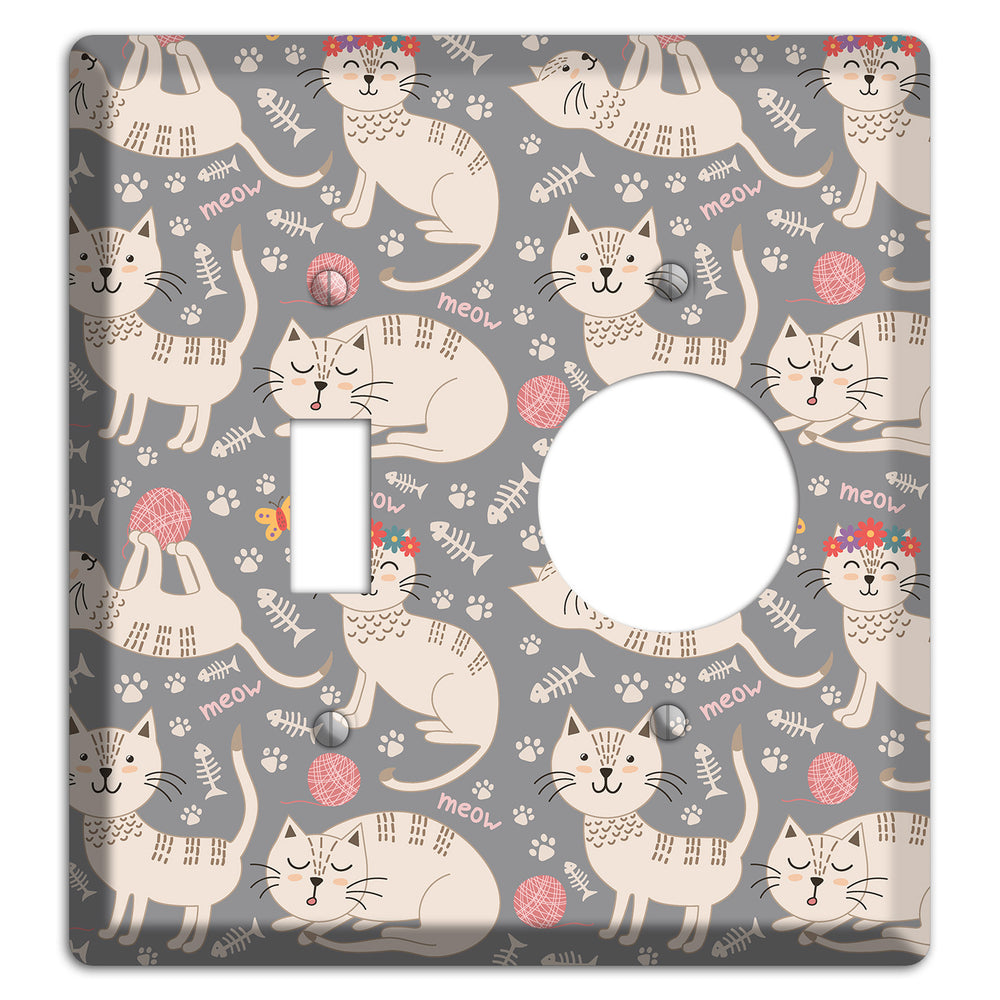 Meow Mix (Gray) Toggle / Receptacle Wallplate