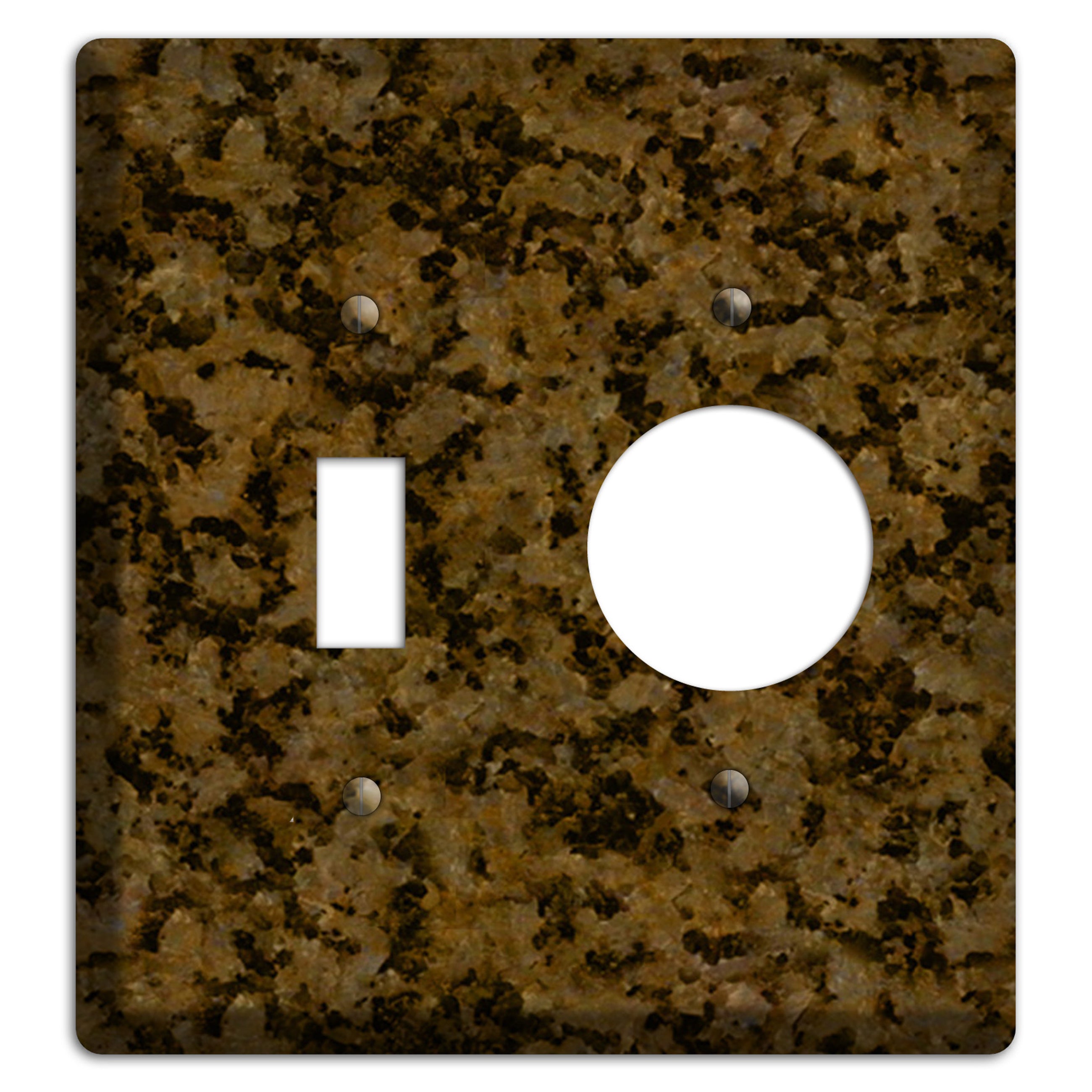 Tropic Brown Granite Toggle / Receptacle Wallplate