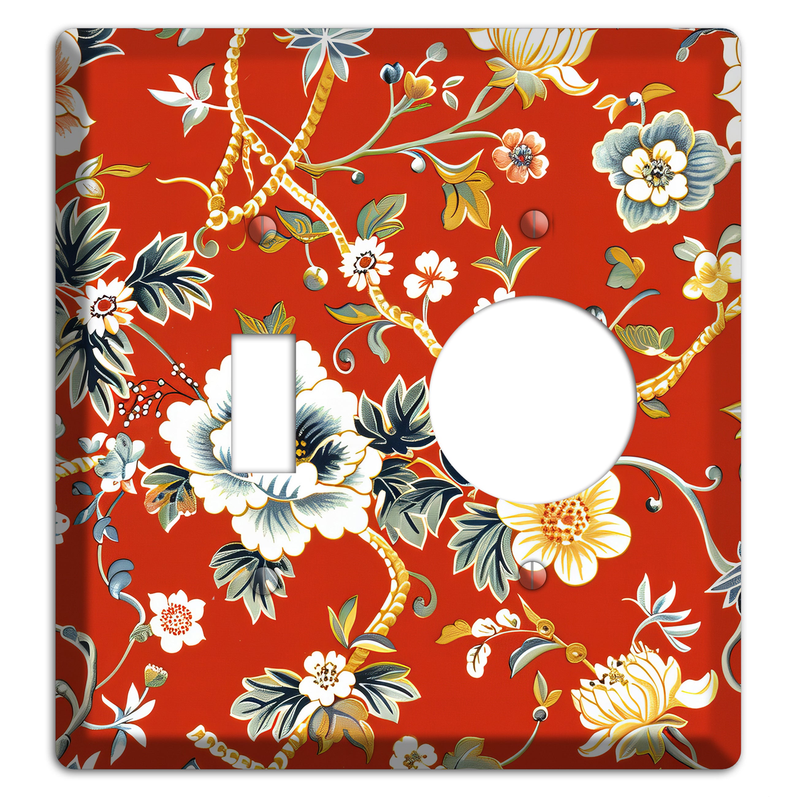 Crimson Garden Reverie Toggle / Receptacle Wallplate