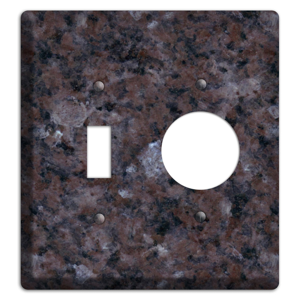 Tan Brown Granite Toggle / Receptacle Wallplate