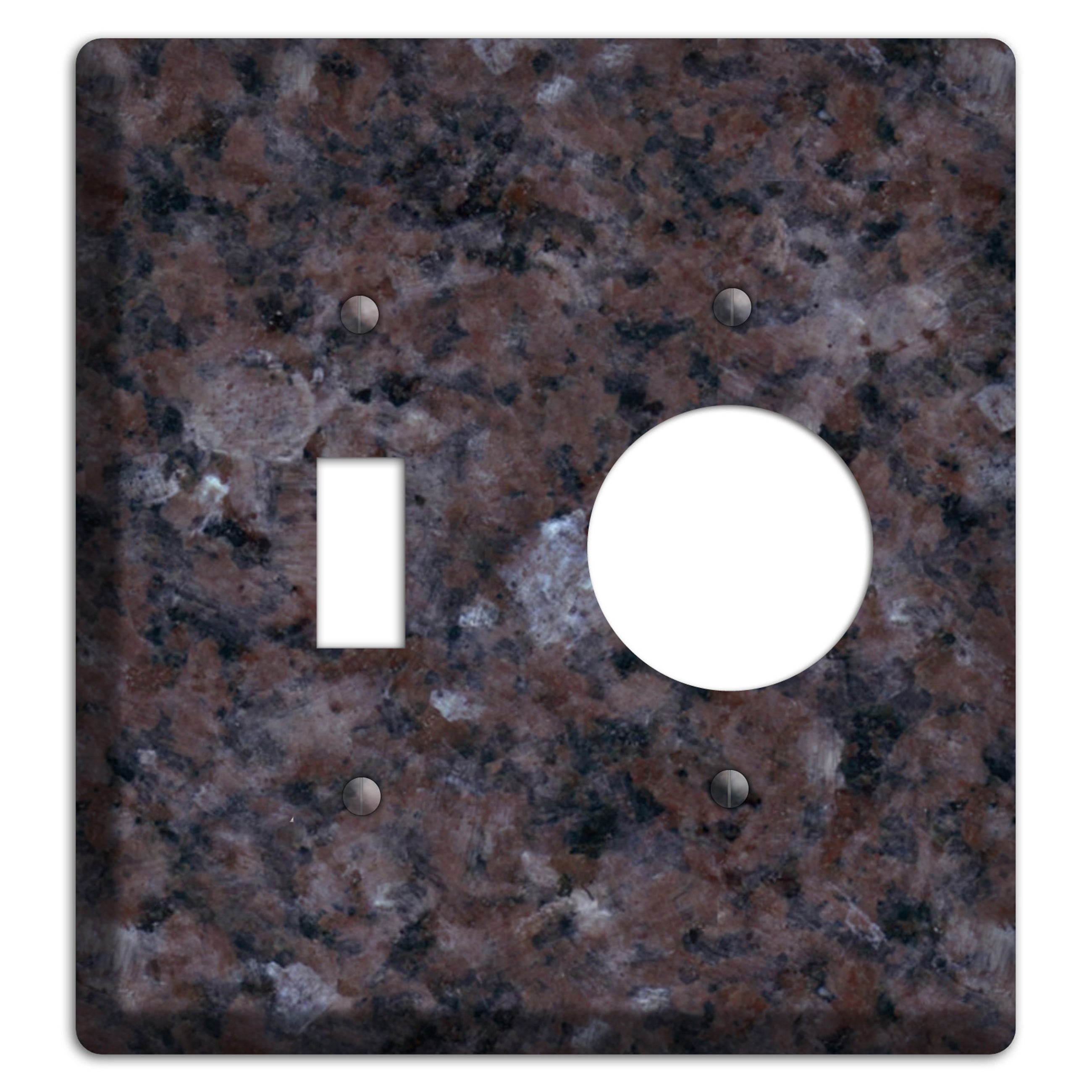 Tan Brown Granite Toggle / Receptacle Wallplate