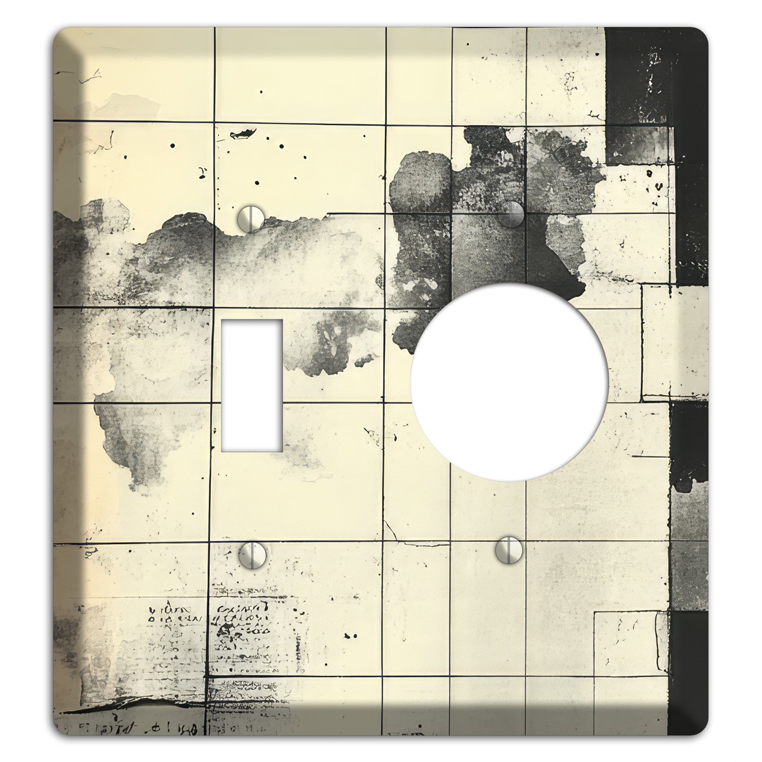 Fractured Cartography Toggle / Receptacle Wallplate