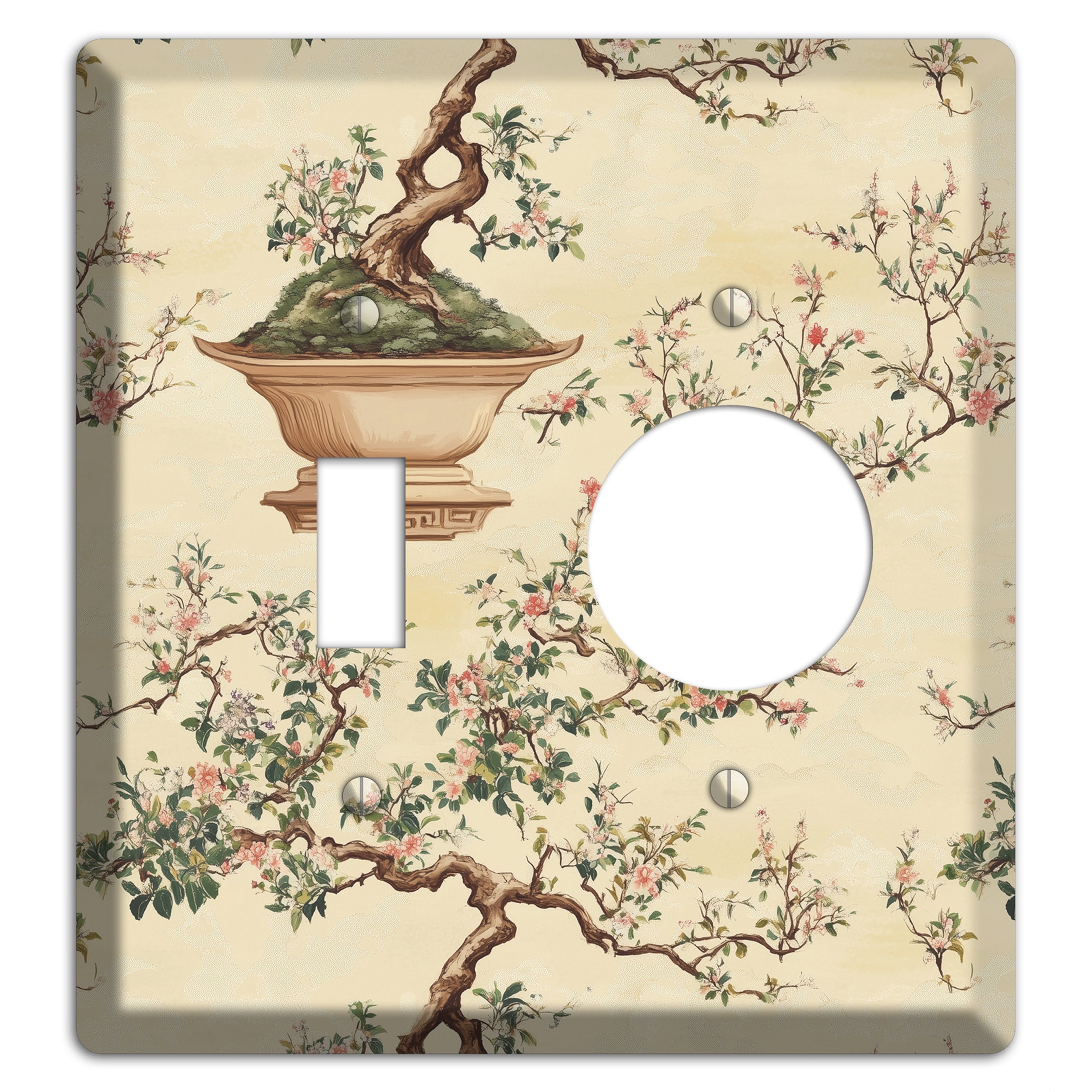 Bonsai & Blossom Toggle / Receptacle Wallplate