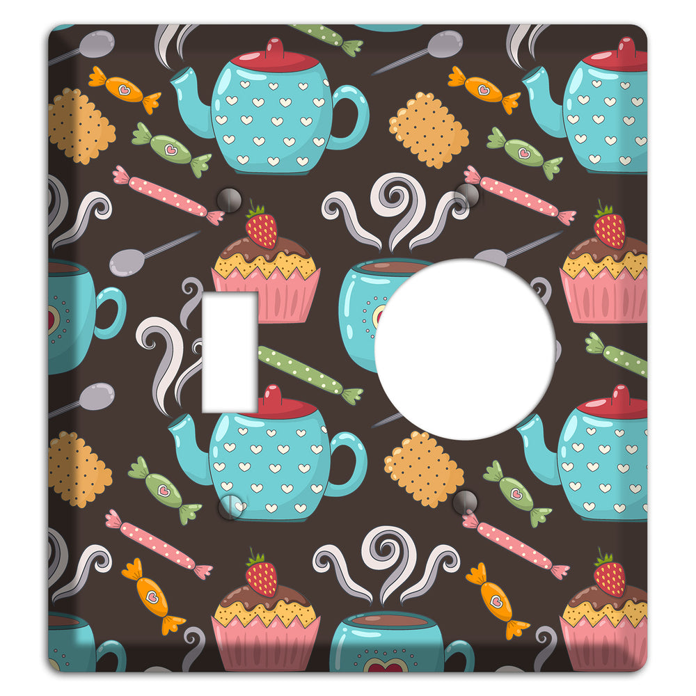 Sweet Tea Party (Brown) Toggle / Receptacle Wallplate