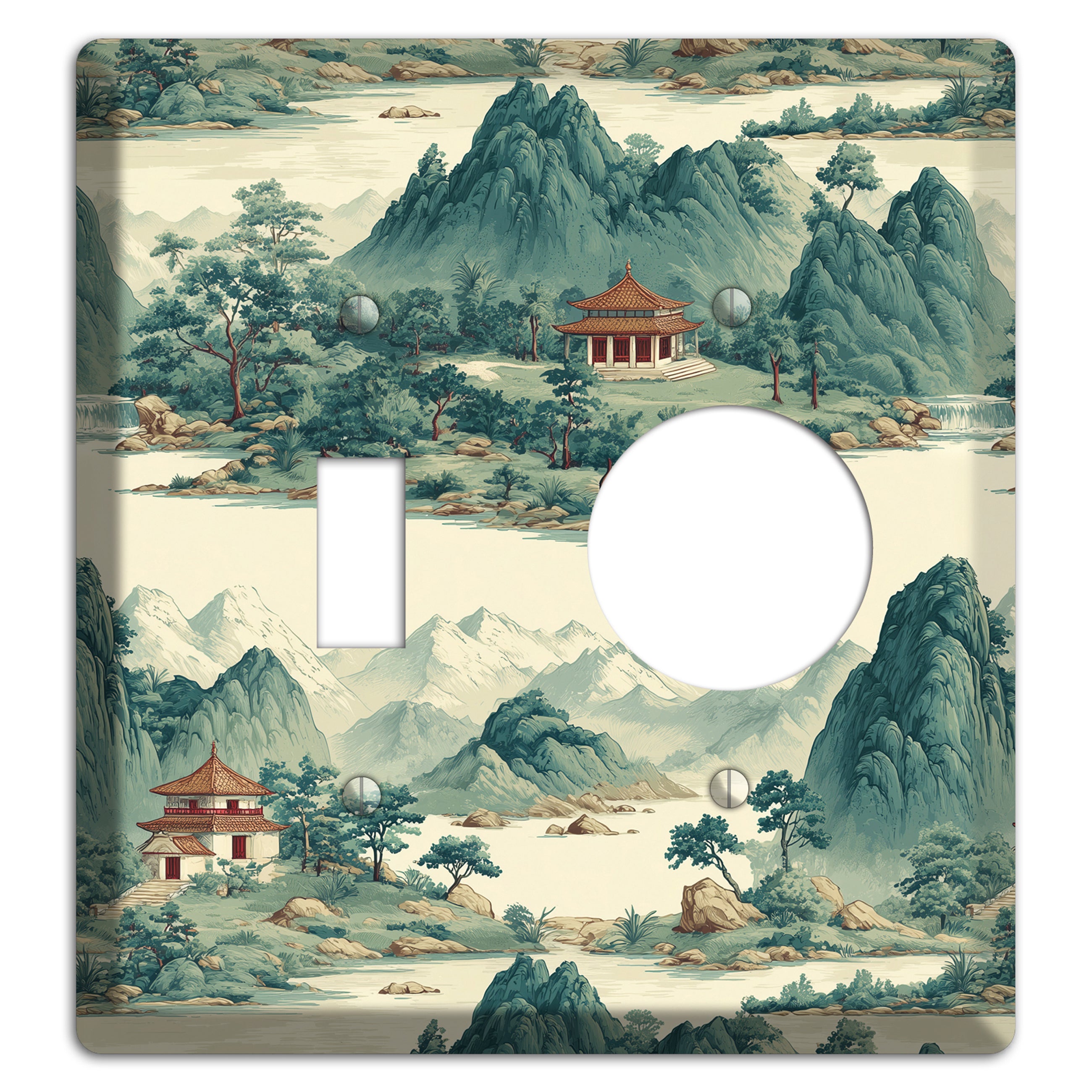 Mist & Pavilion Toggle / Receptacle Wallplate