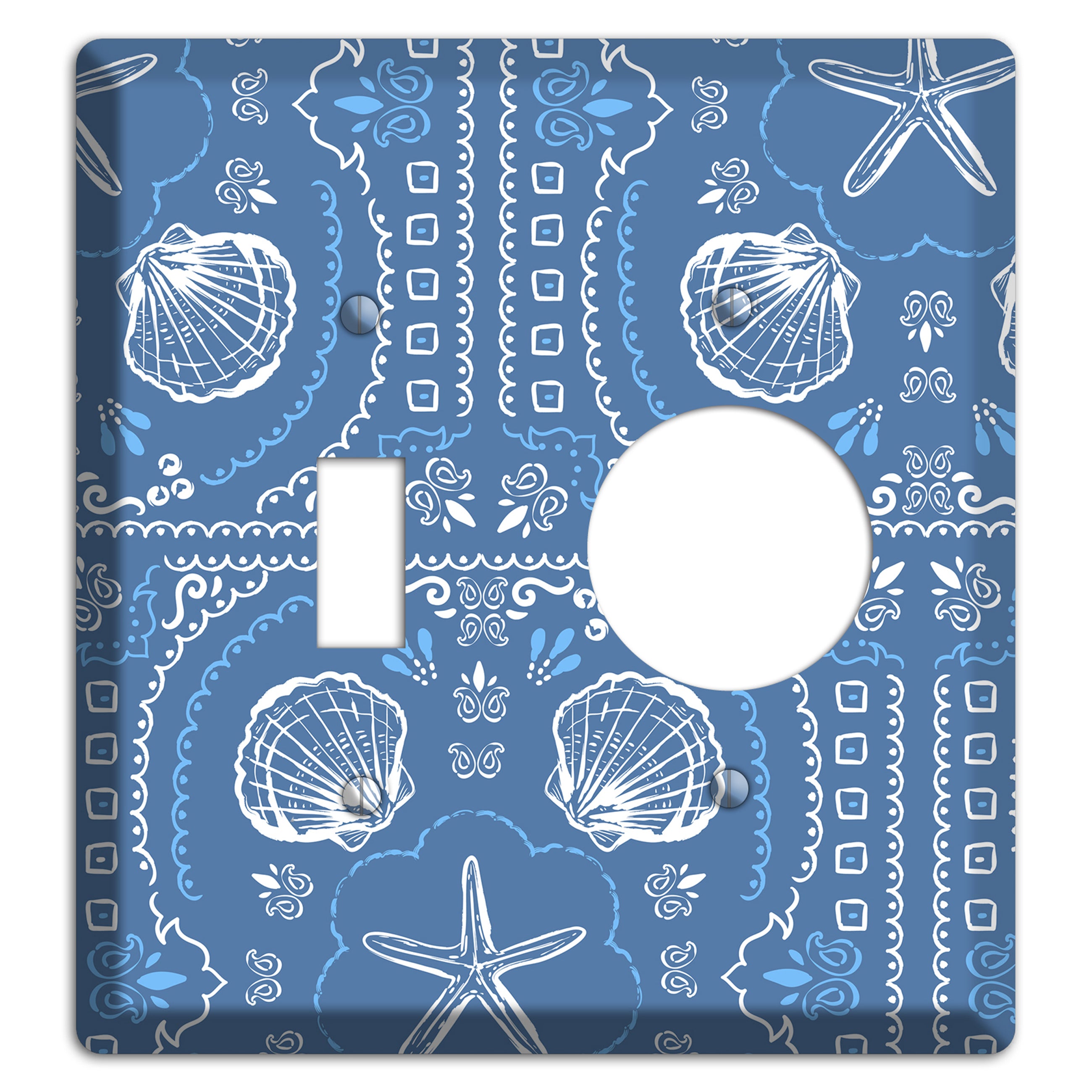 Cerulean Bandana Shore Toggle / Receptacle Wallplate