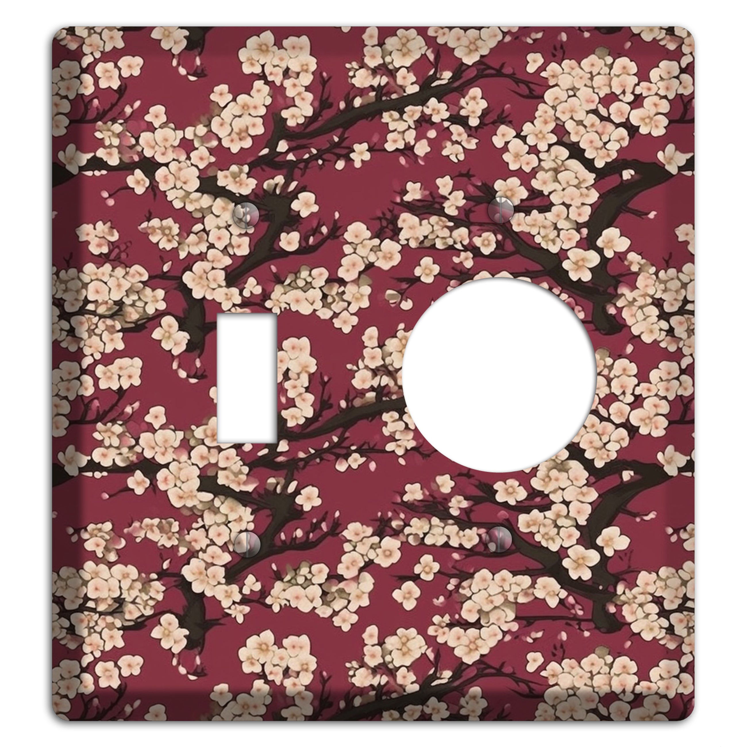 Crimson Plum Drift Toggle / Receptacle Wallplate