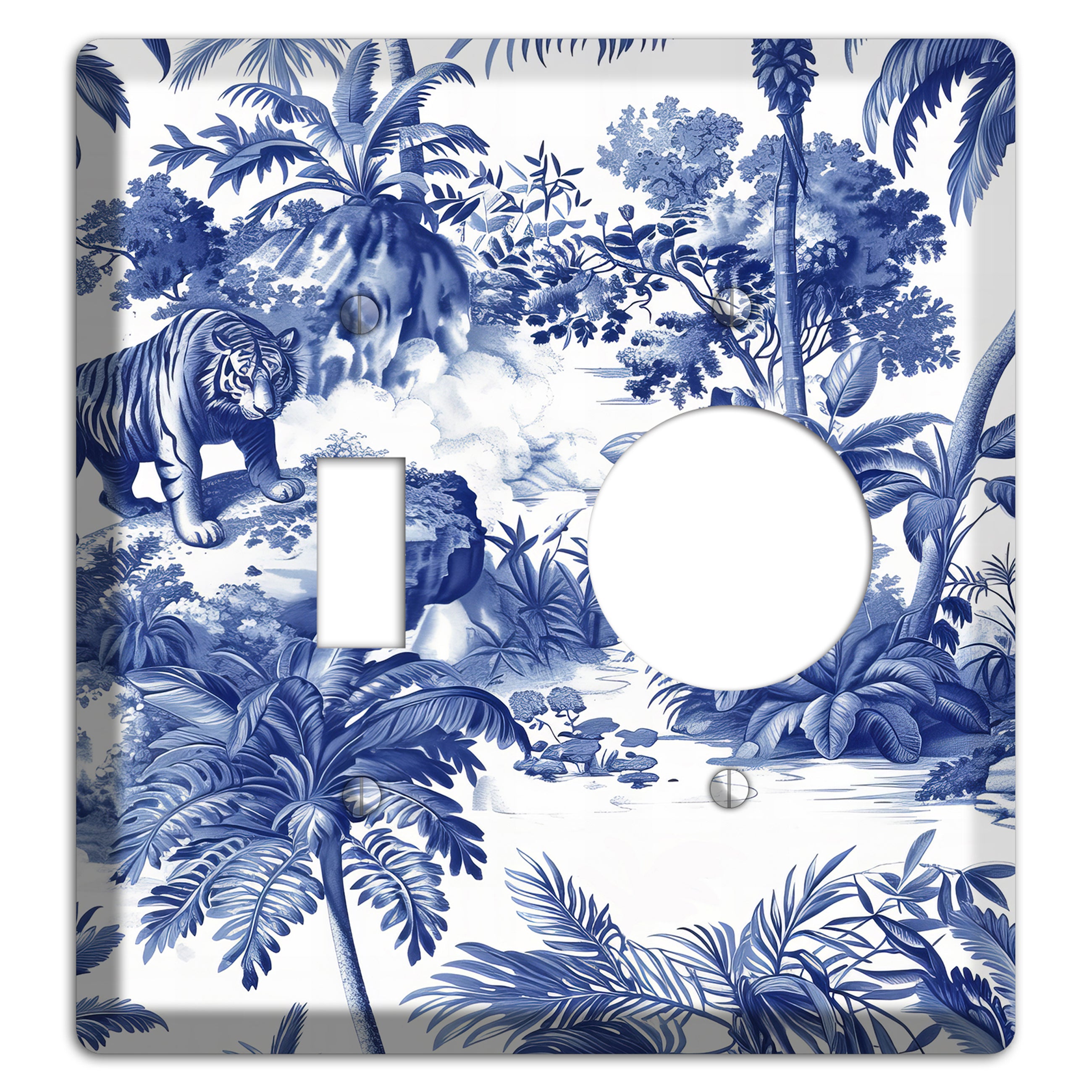 Bengal & Palm Toggle / Receptacle Wallplate