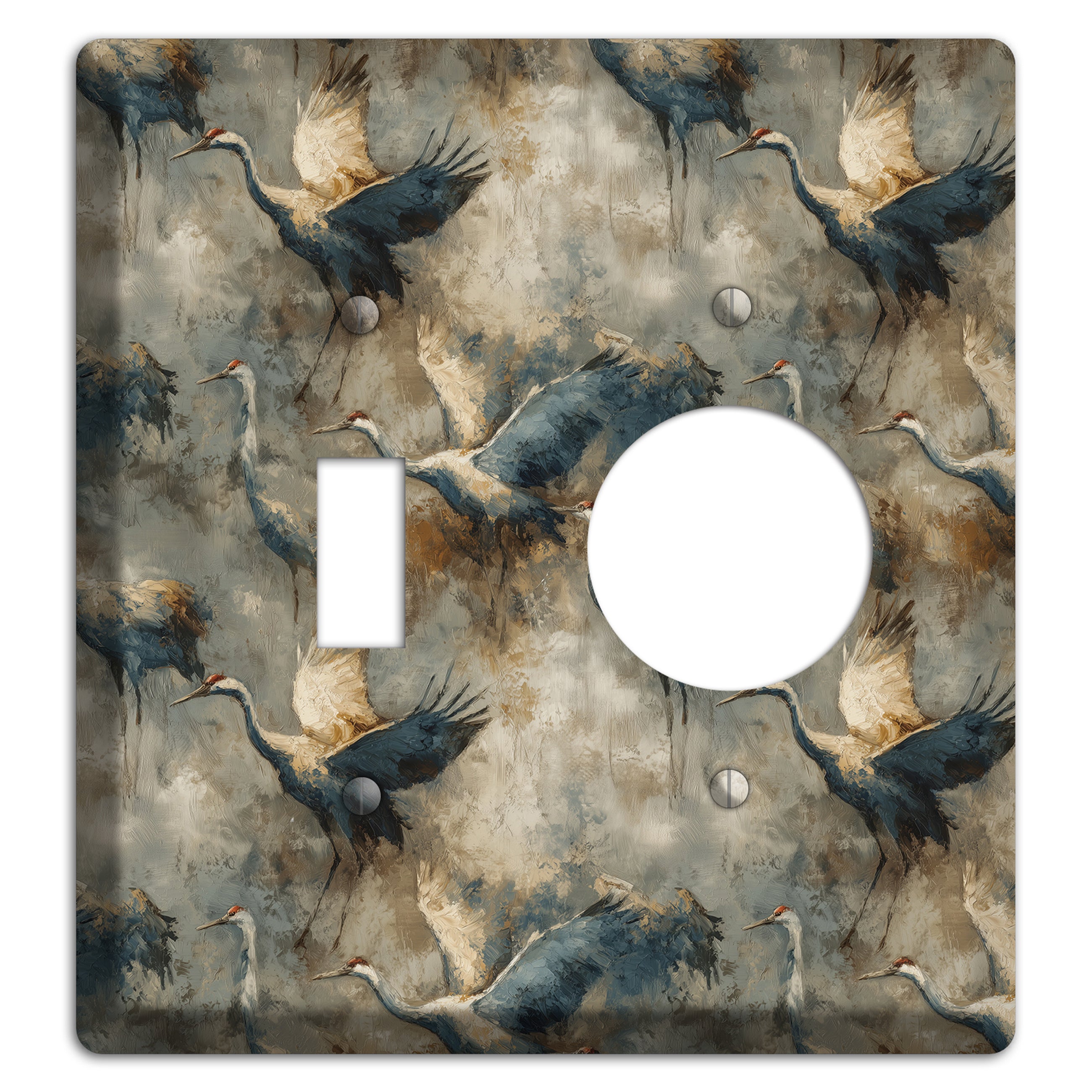 Slate Crane Migration Toggle / Receptacle Wallplate