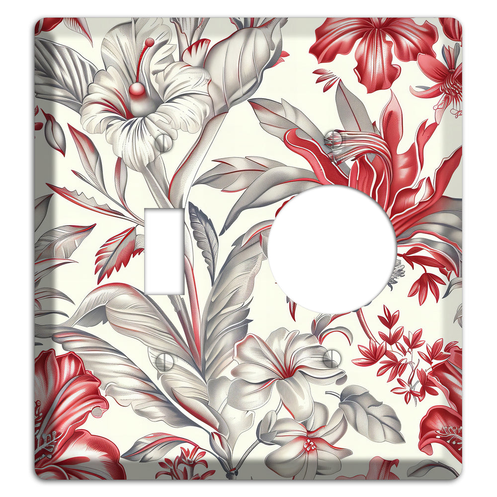Crimson Botanica Toggle / Receptacle Wallplate