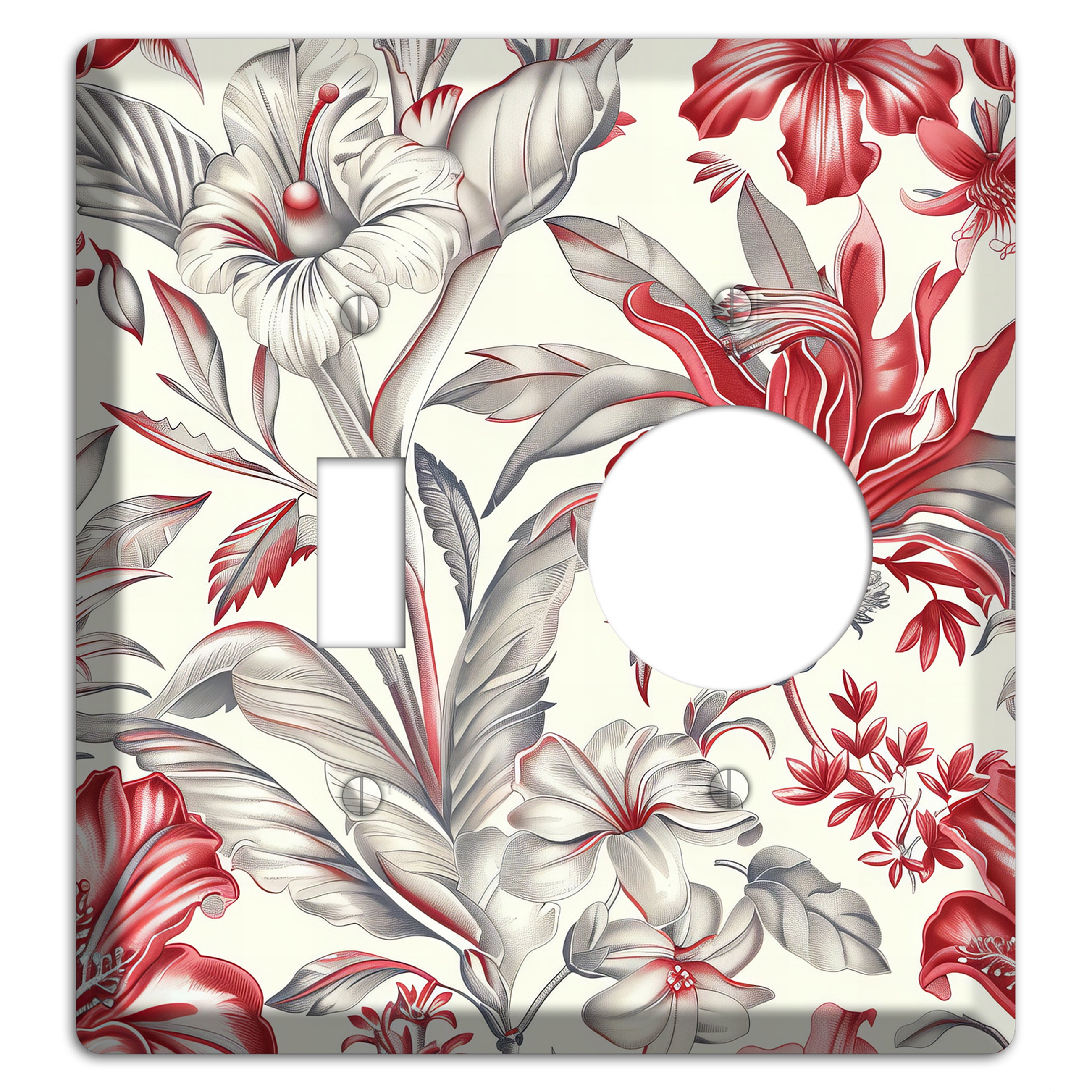 Crimson Botanica Toggle / Receptacle Wallplate