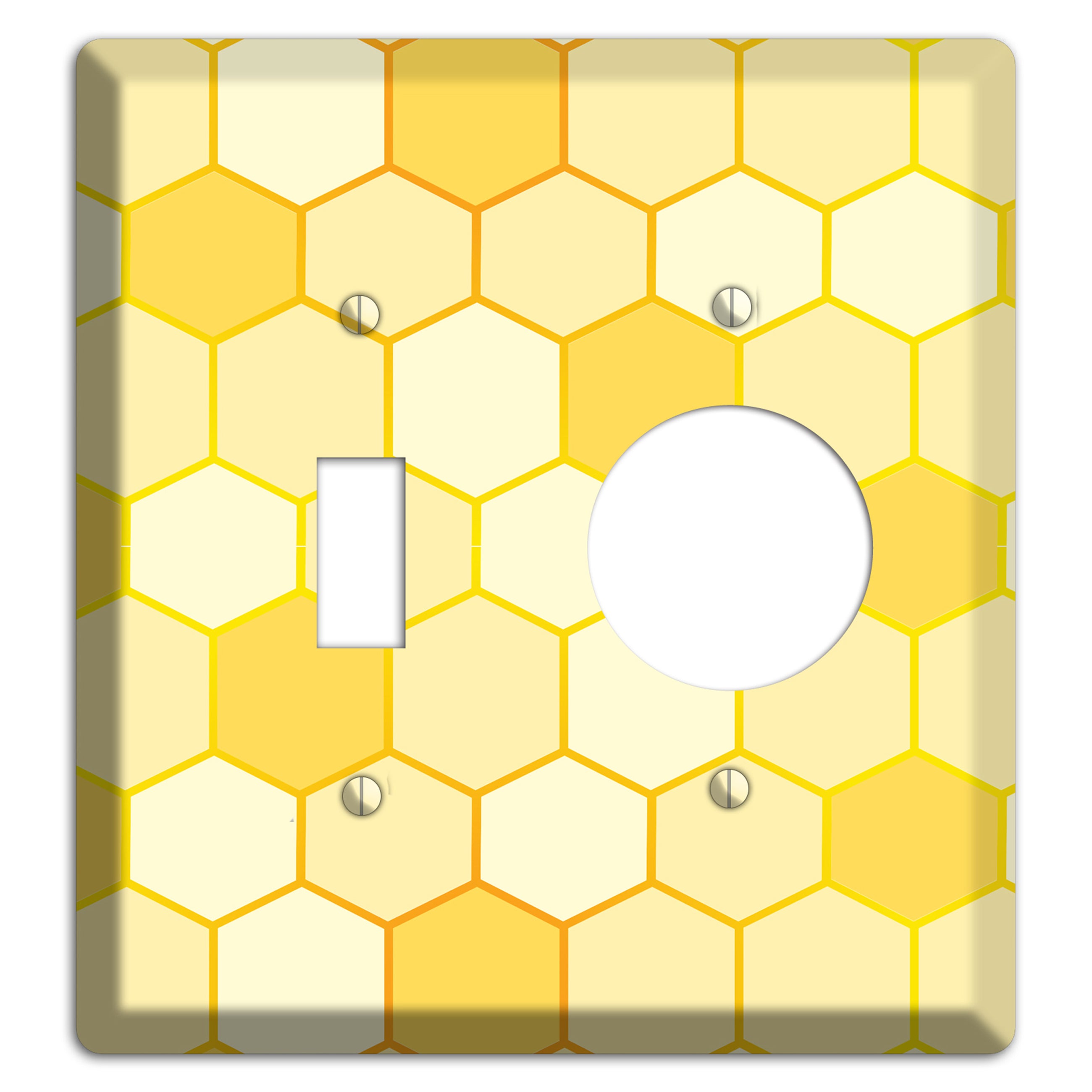 Hollow Amber Grid Toggle / Receptacle Wallplate