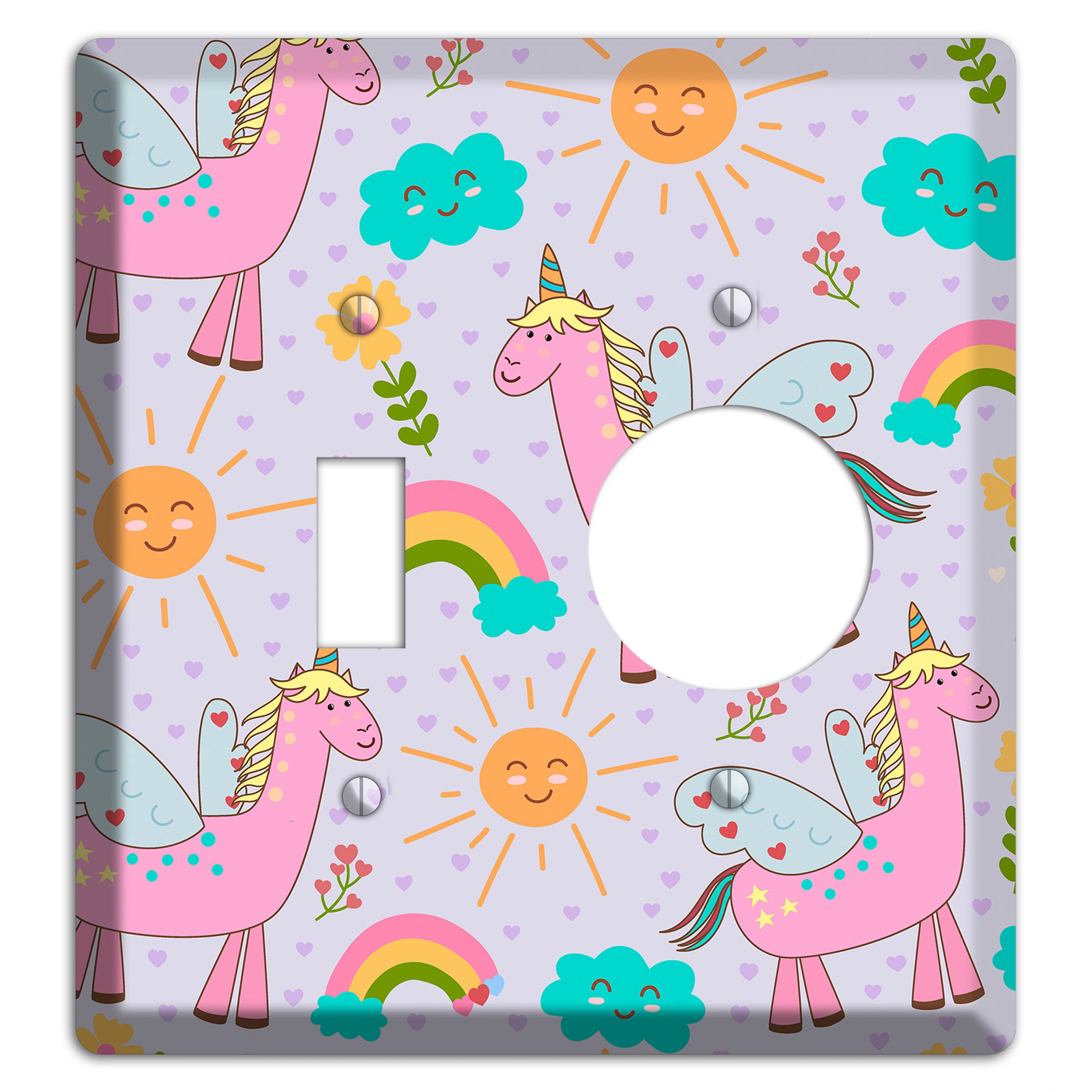 Magic Meadow (Lavender) Toggle / Receptacle Wallplate