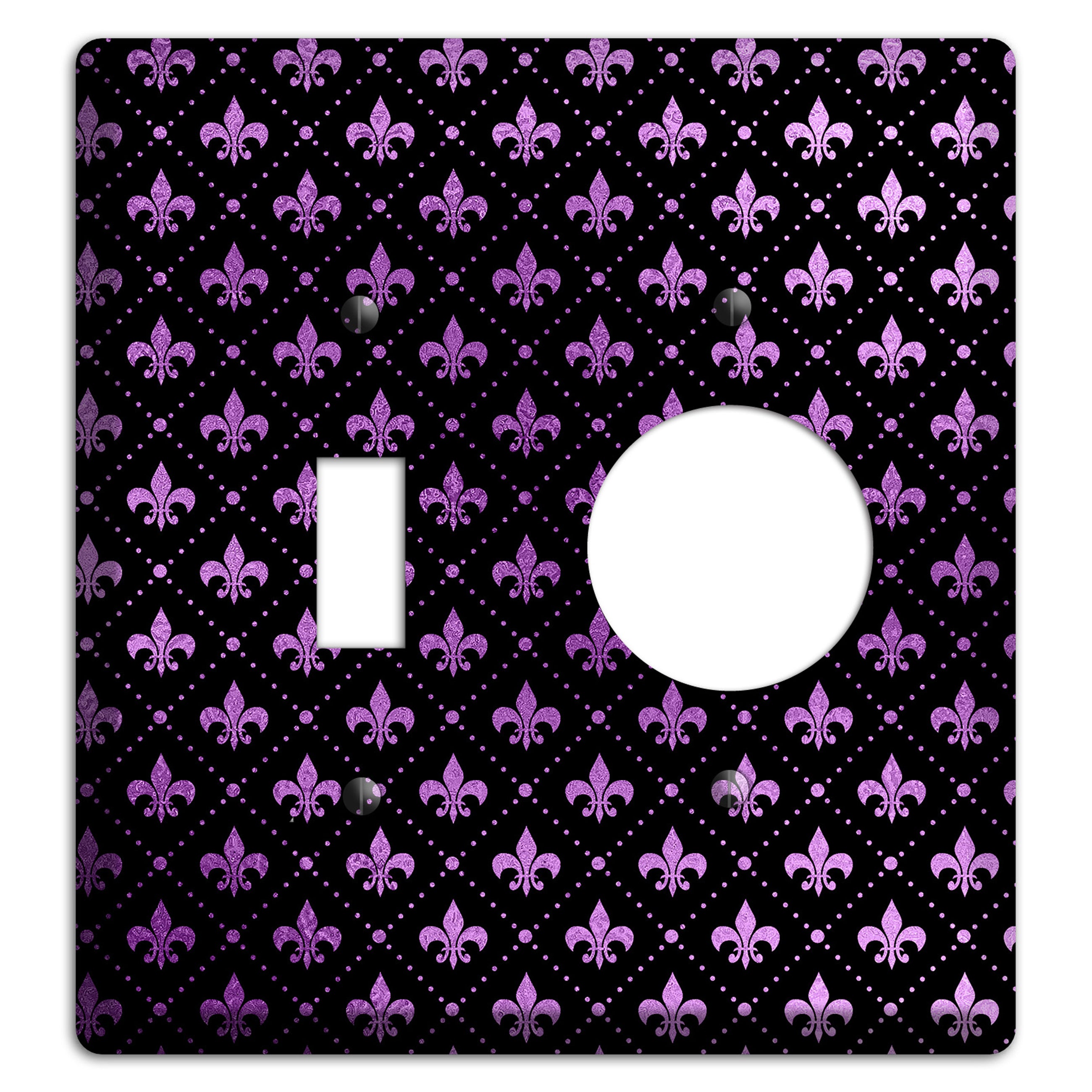 Royal Lilac Grid Toggle / Receptacle Wallplate