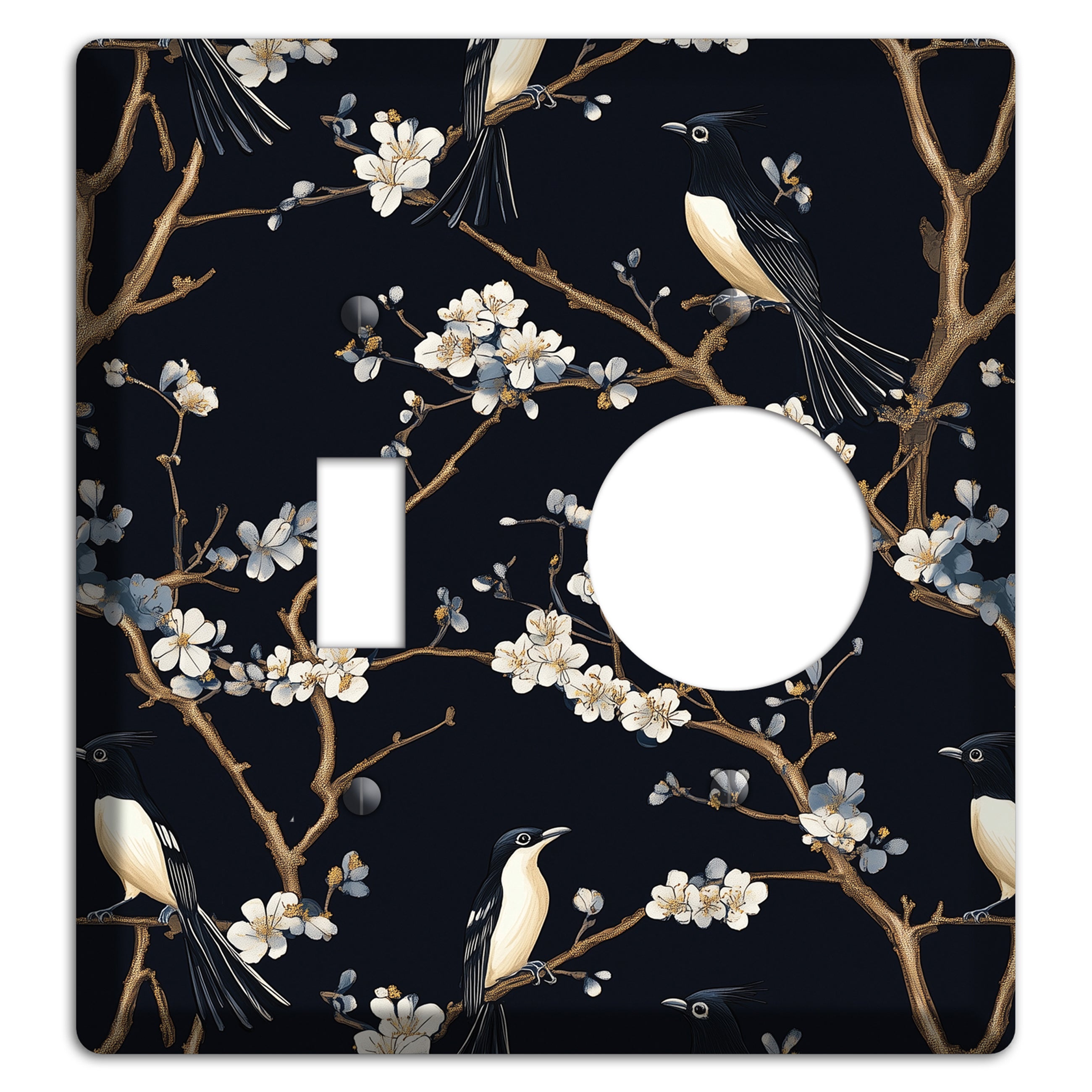 Plum Blossom Vigil Toggle / Receptacle Wallplate
