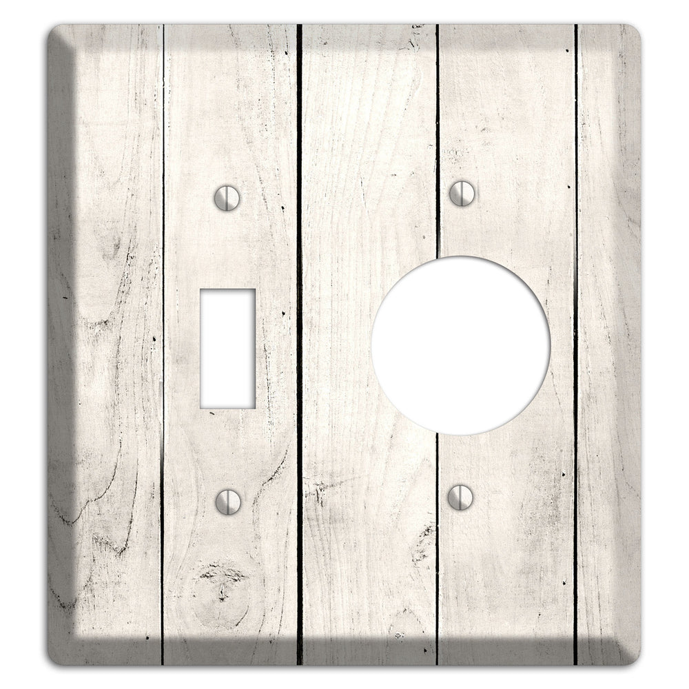 Whitewashed Planks Toggle / Receptacle Wallplate