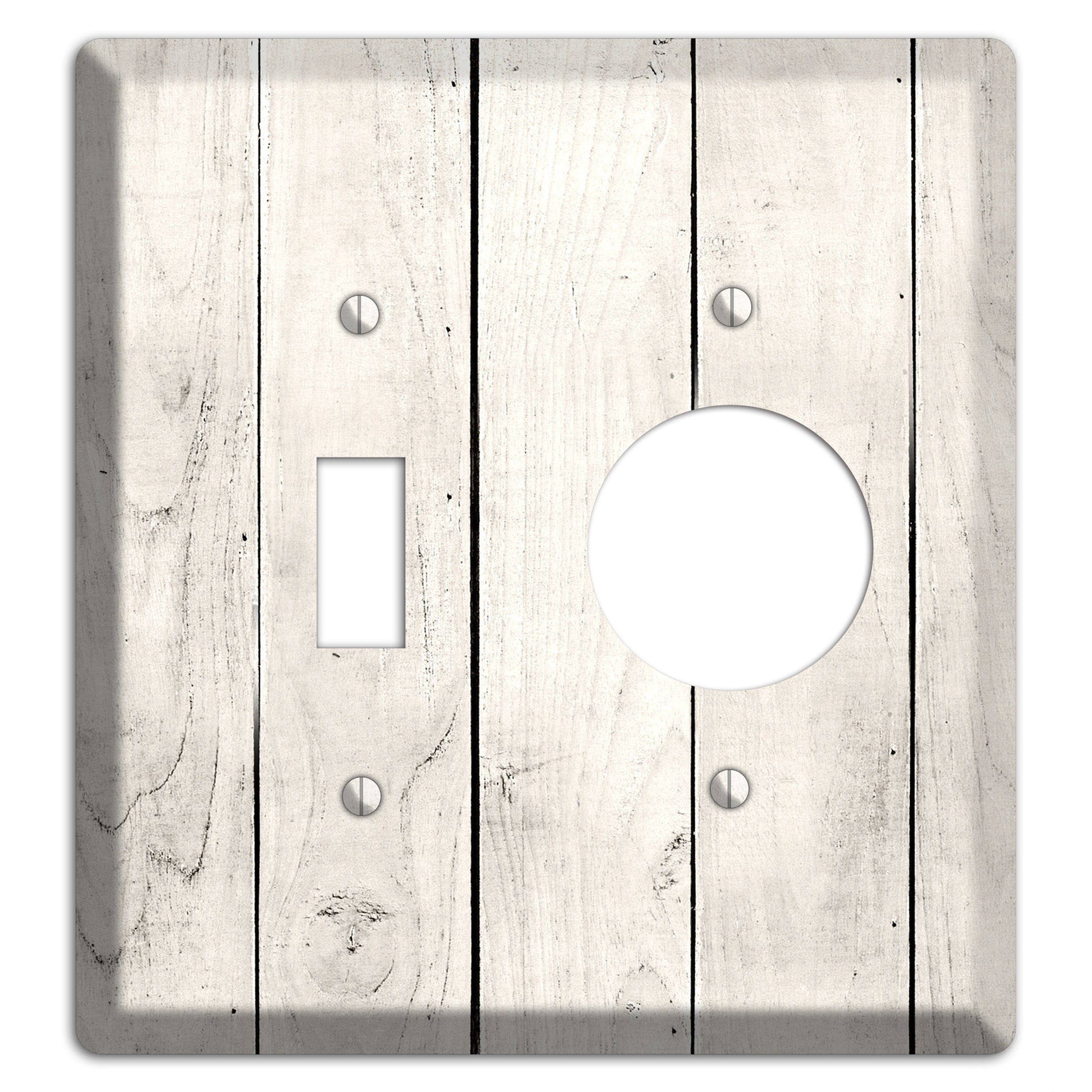 Whitewashed Planks Toggle / Receptacle Wallplate