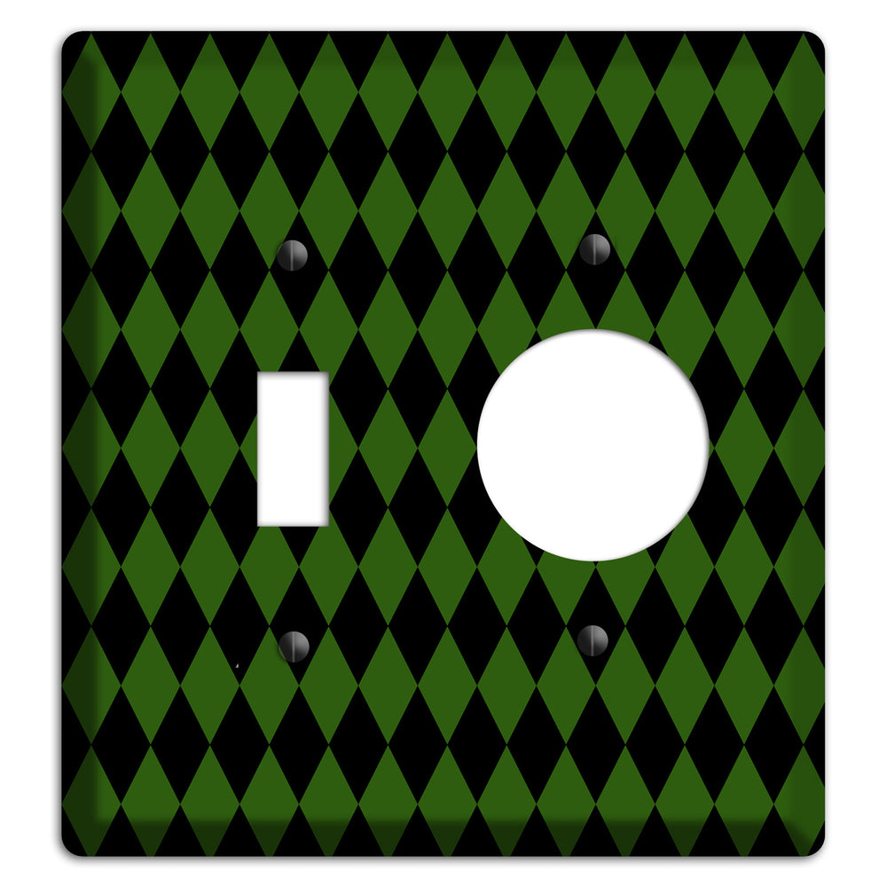 Jester's Diamonds: Green Toggle / Receptacle Wallplate