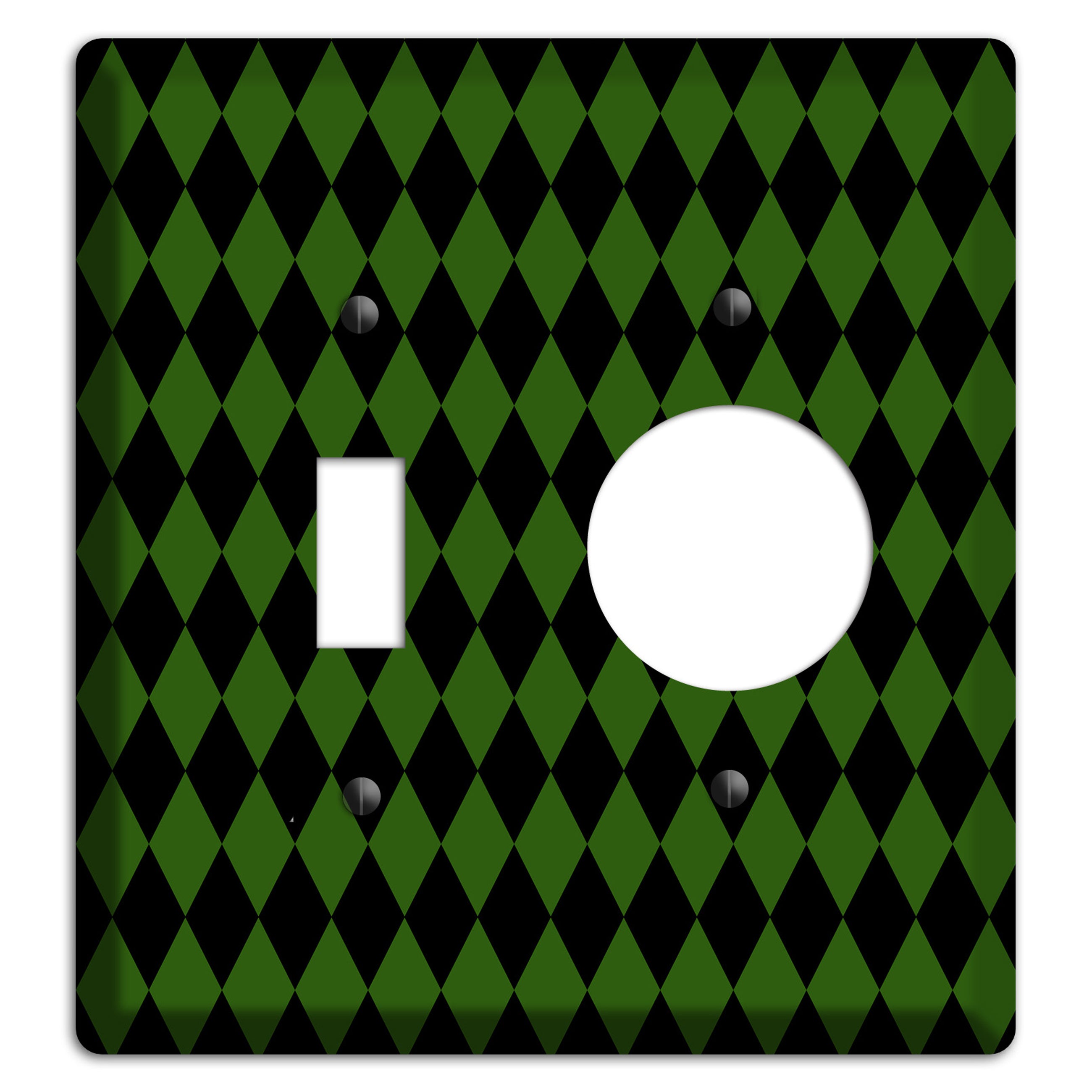 Jester's Diamonds: Green Toggle / Receptacle Wallplate