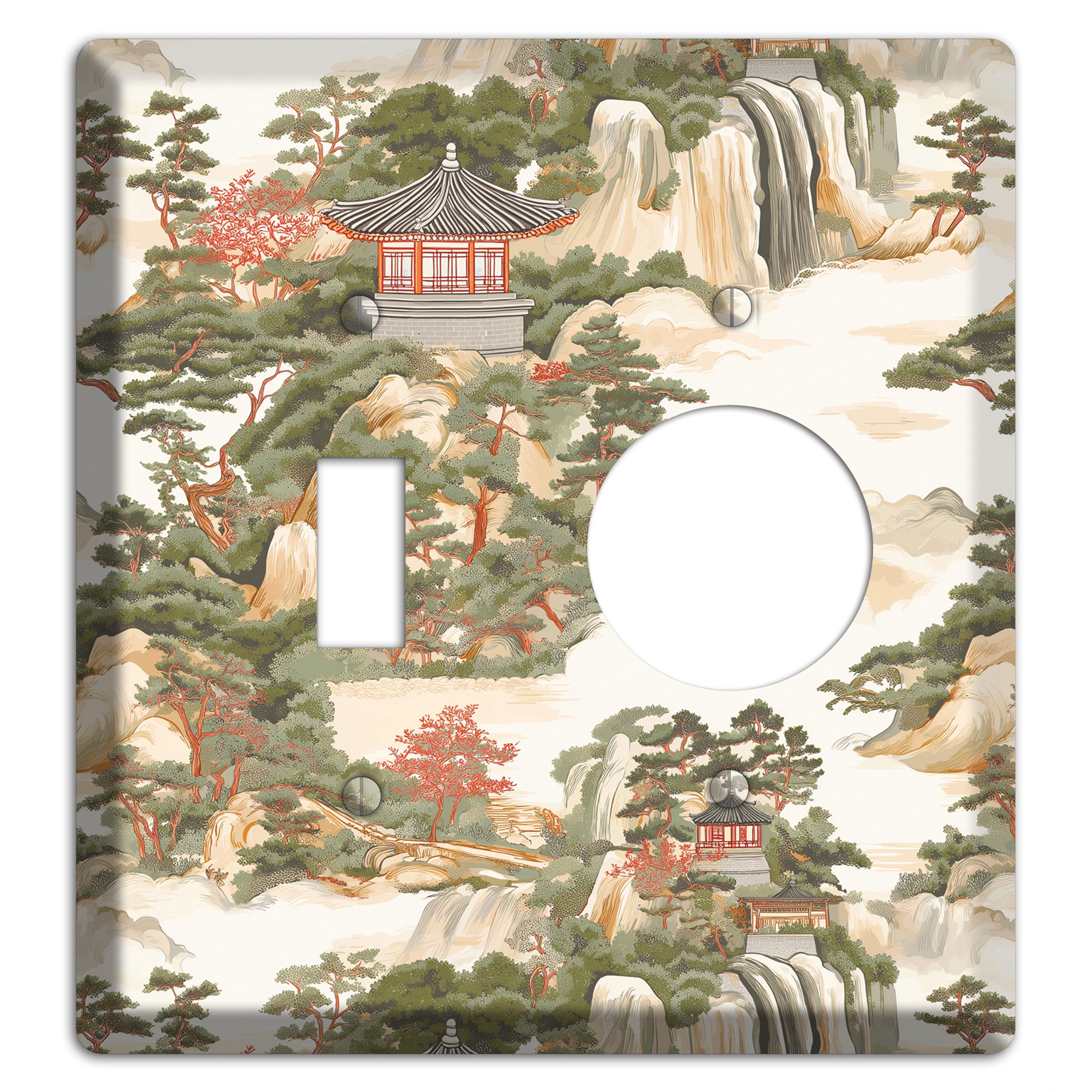 Mountain Pavilion Mist Toggle / Receptacle Wallplate