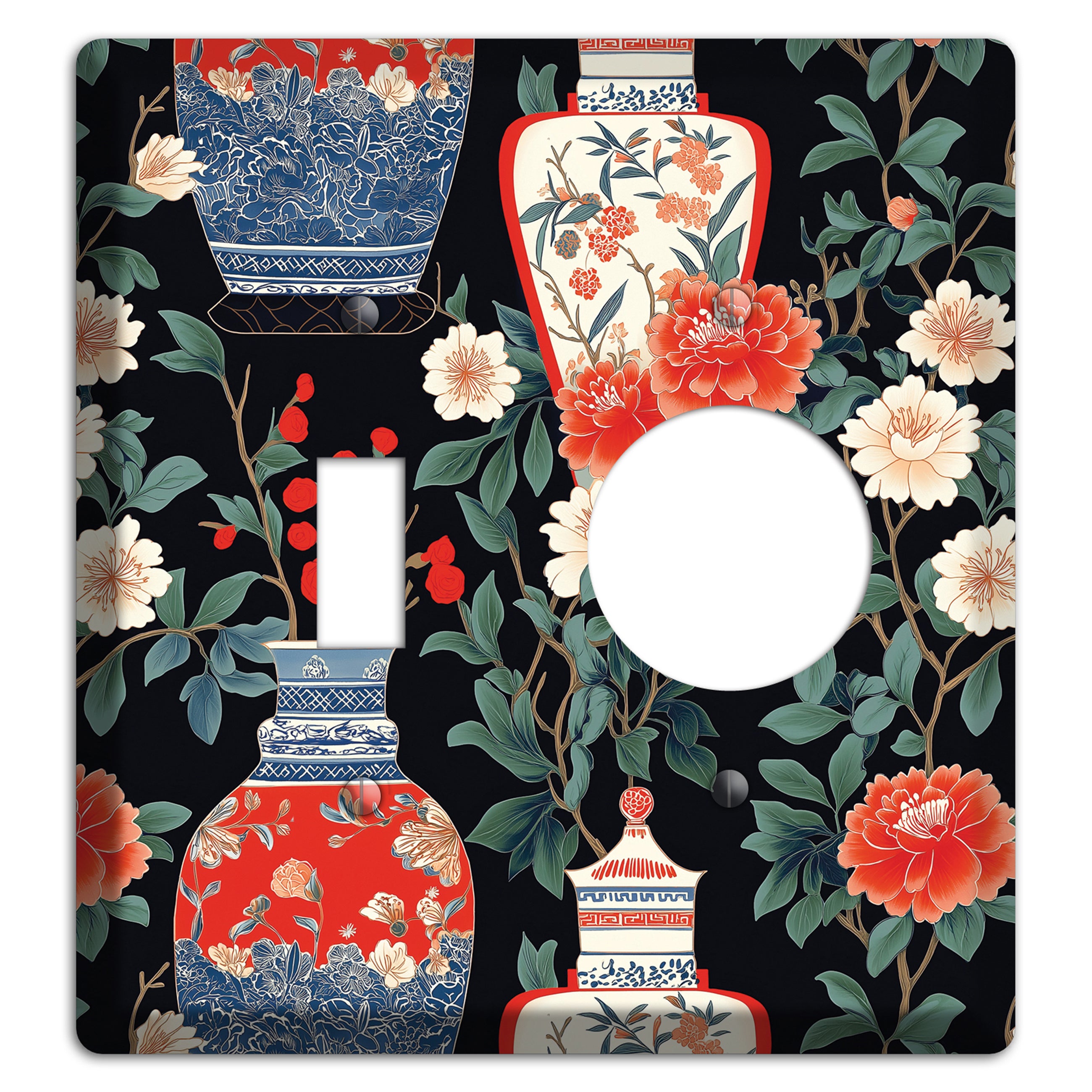 Porcelain Garden Dusk Toggle / Receptacle Wallplate