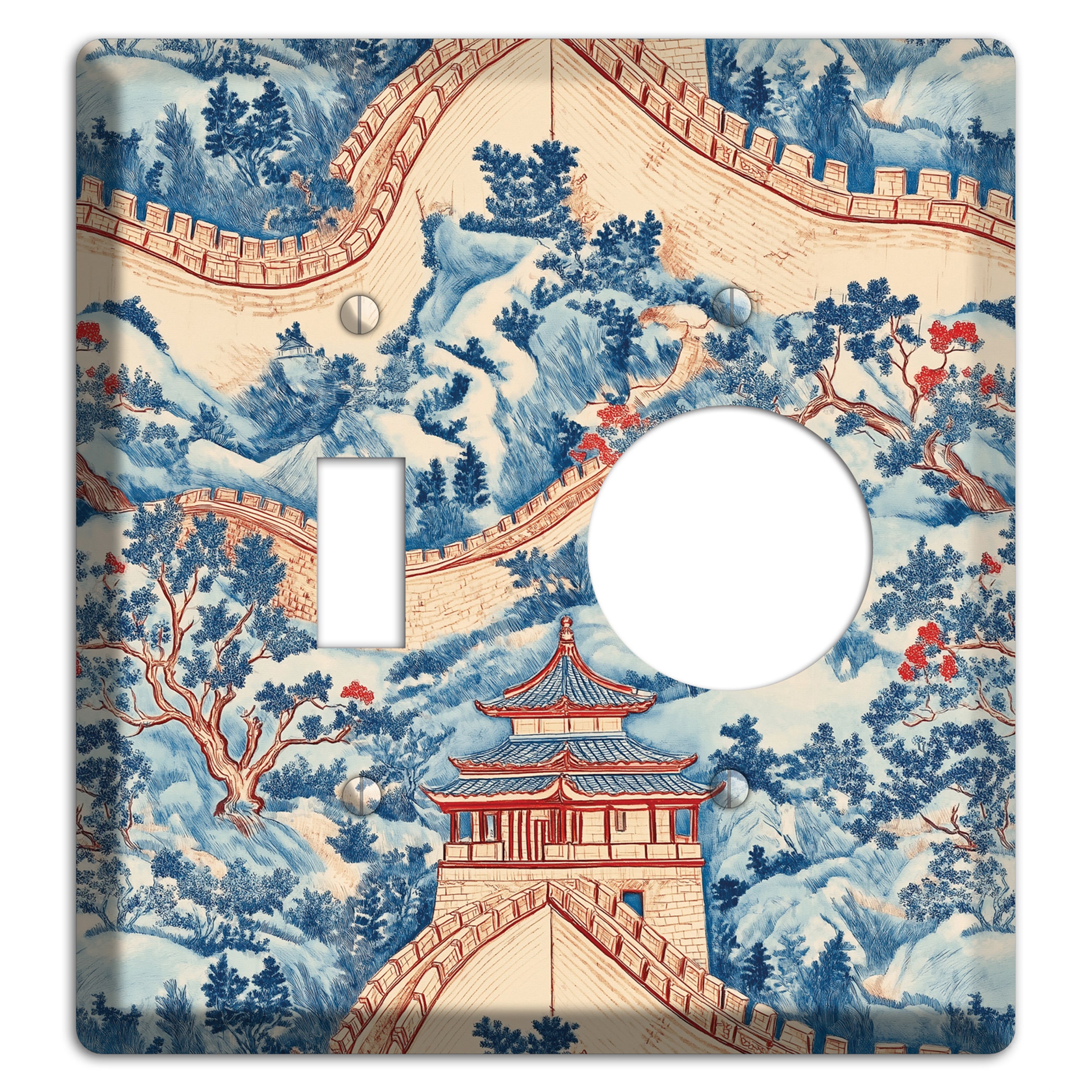 Great Wall Toile Toggle / Receptacle Wallplate