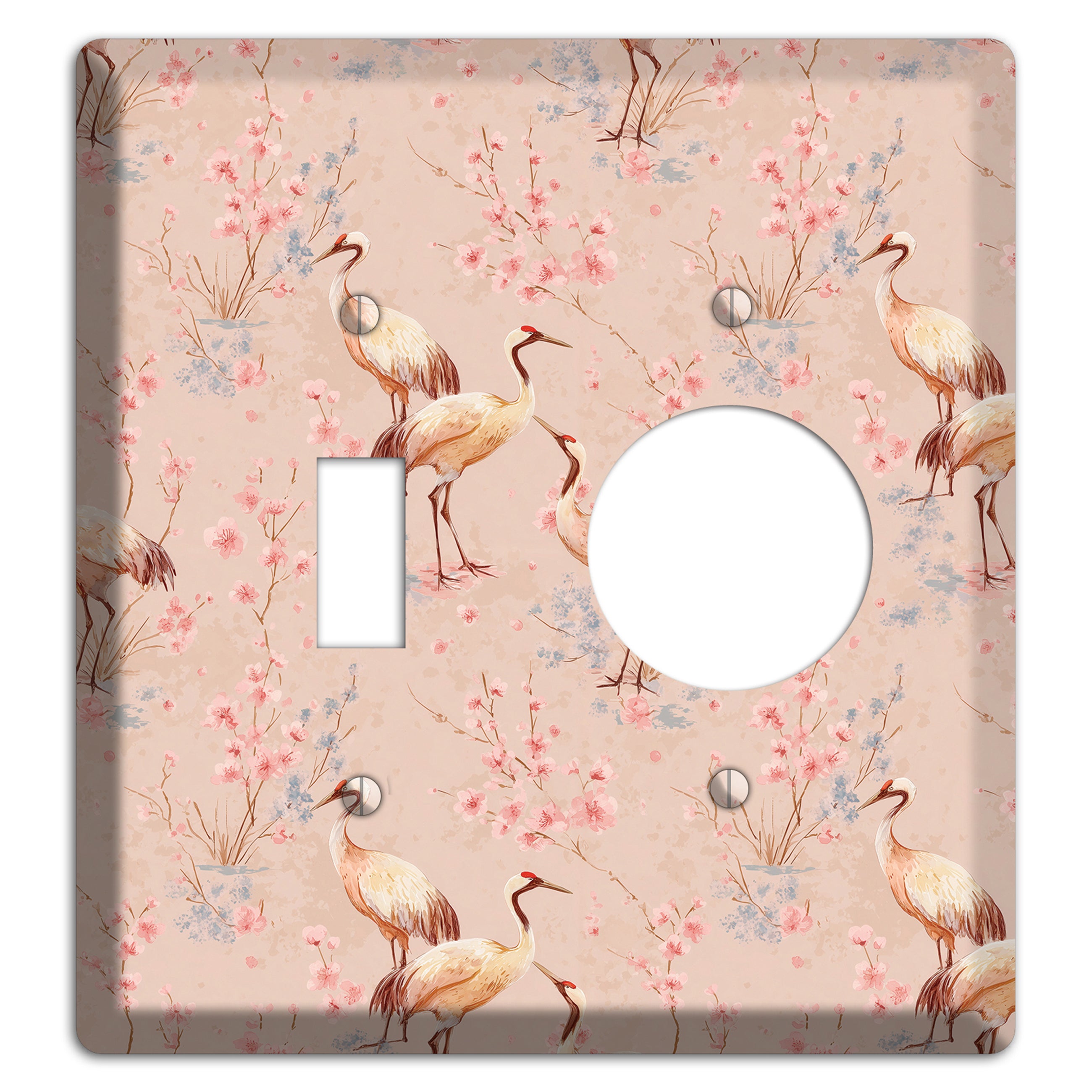 Blush Sakura Passage Toggle / Receptacle Wallplate
