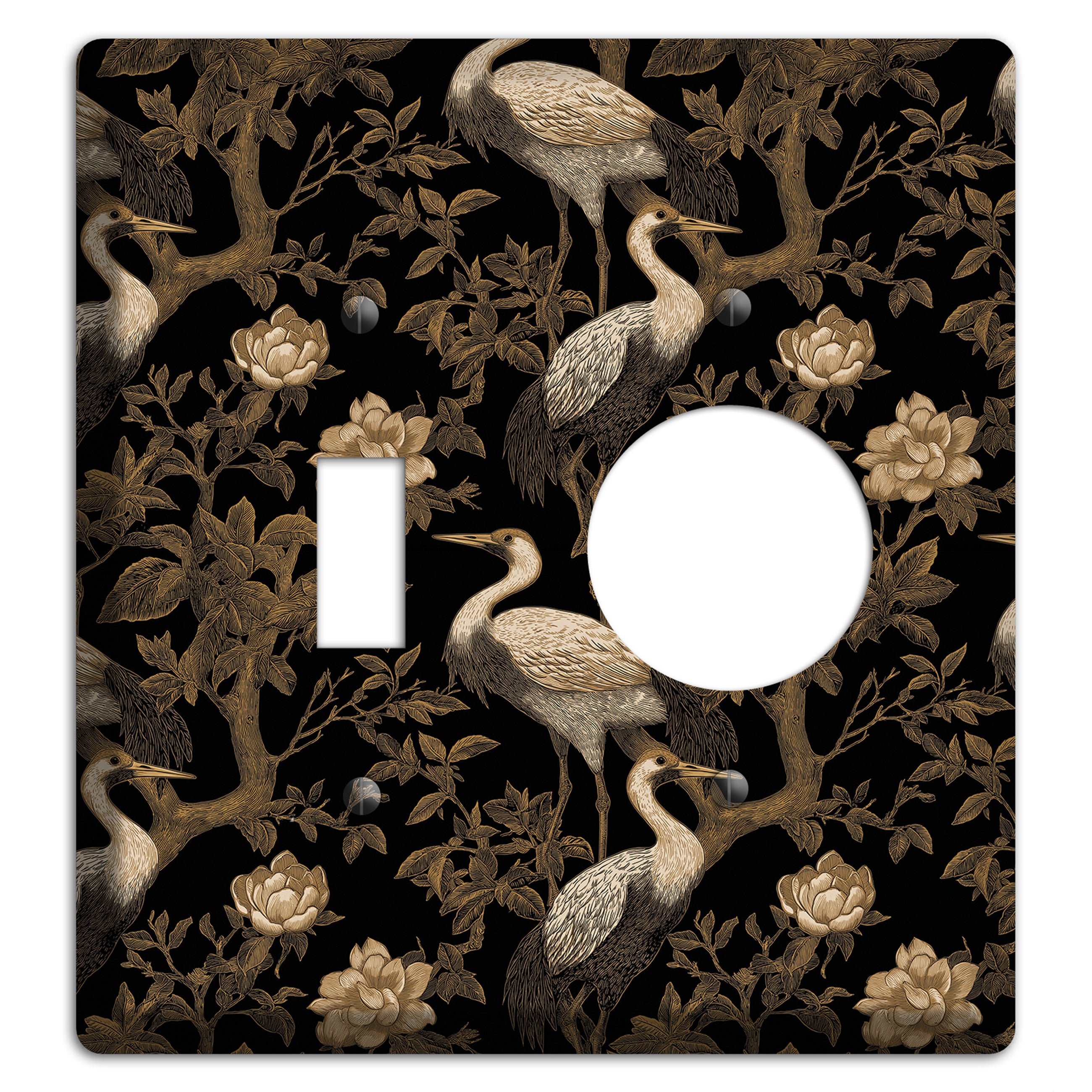 Obsidian Heron Dusk Toggle / Receptacle Wallplate