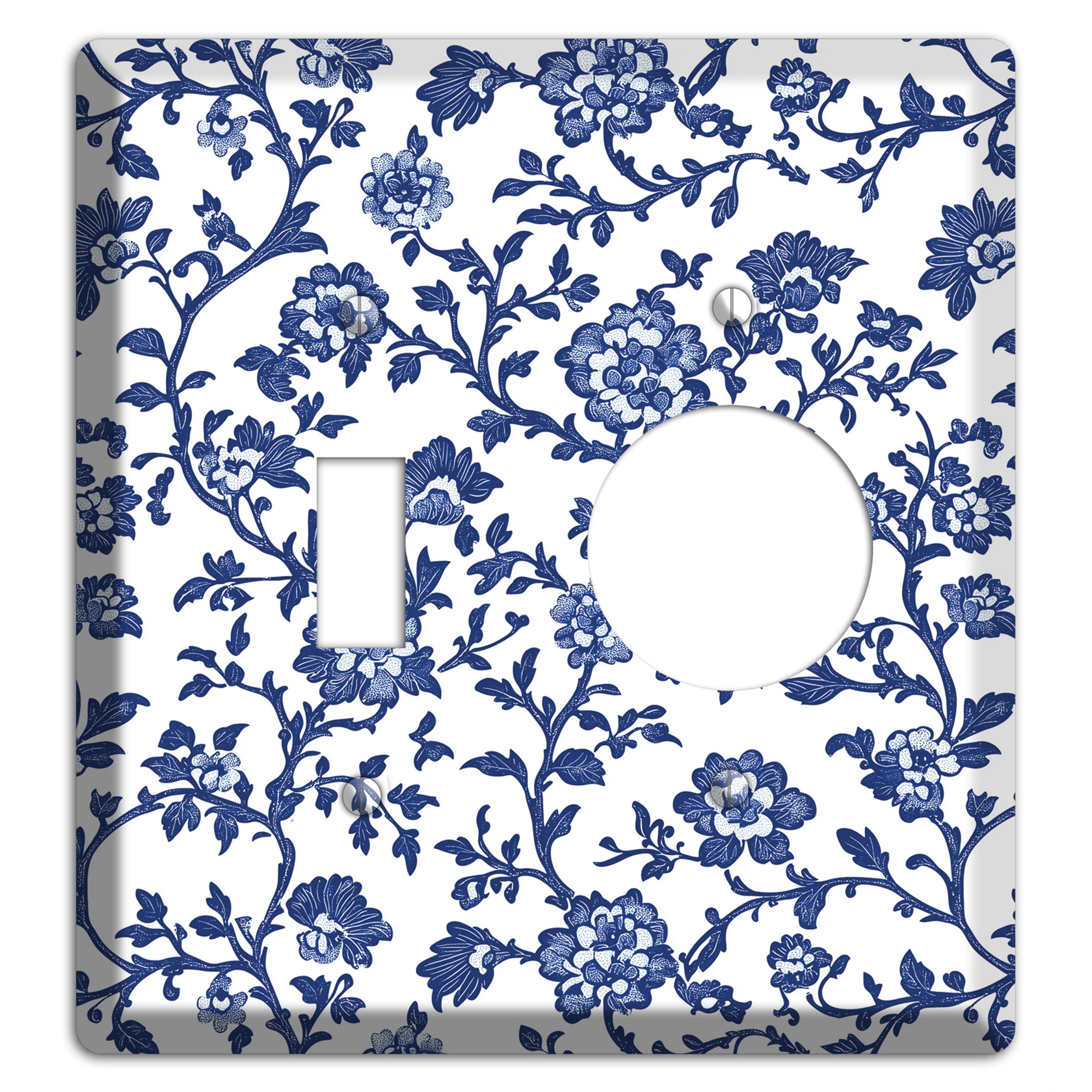 Porcelain Vine Reverie Toggle / Receptacle Wallplate
