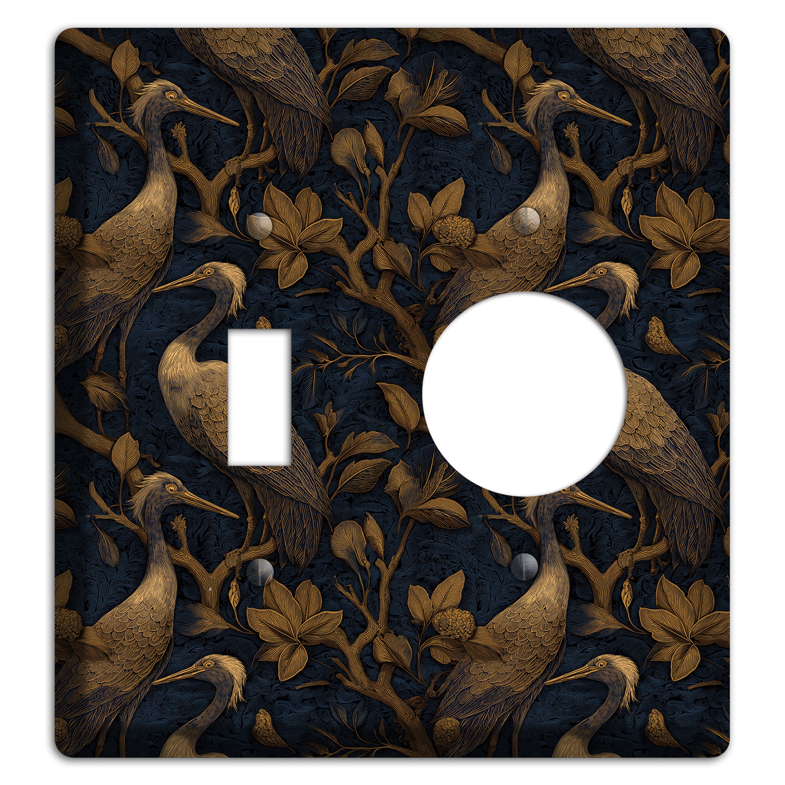 Gilded Heron Dusk Toggle / Receptacle Wallplate
