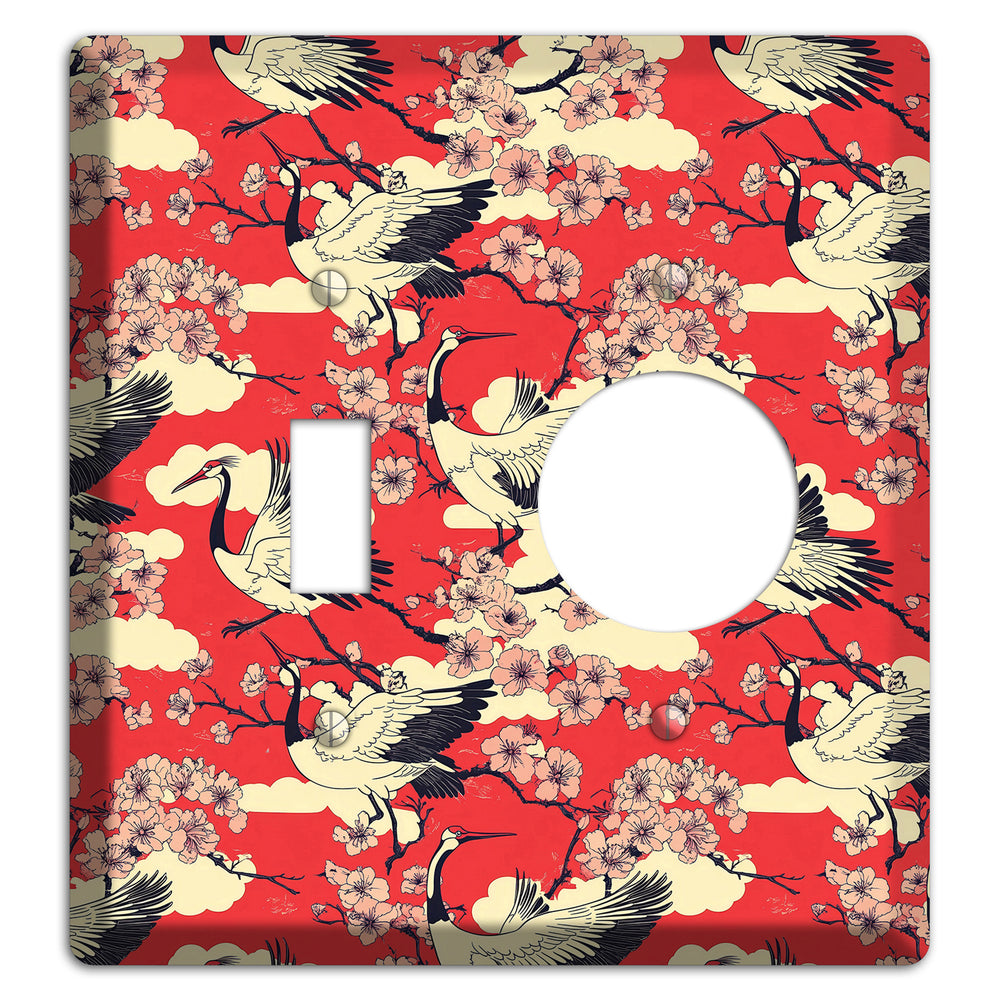 Crimson Blossom Ascent Toggle / Receptacle Wallplate