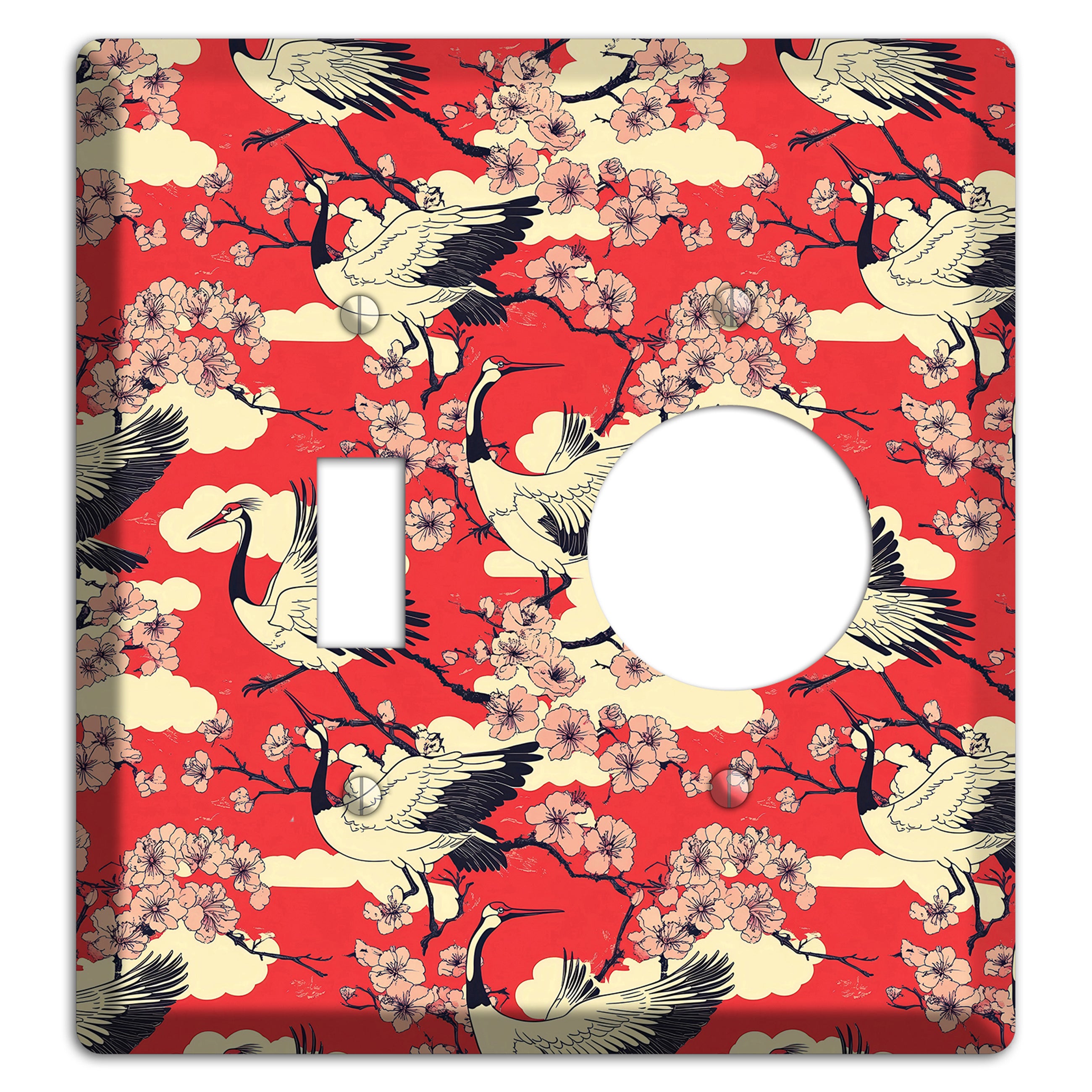Crimson Blossom Ascent Toggle / Receptacle Wallplate