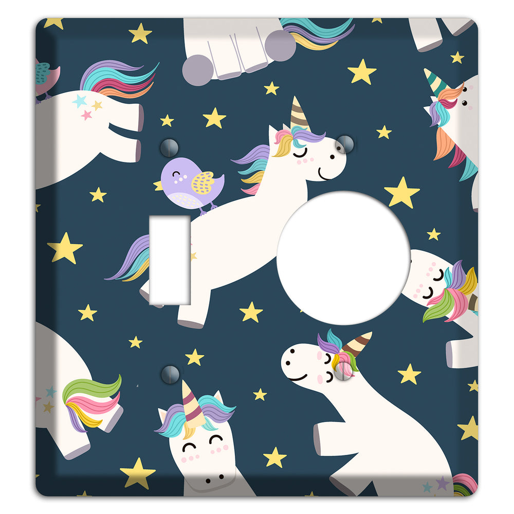 Dreamy Night Unicorns Toggle / Receptacle Wallplate