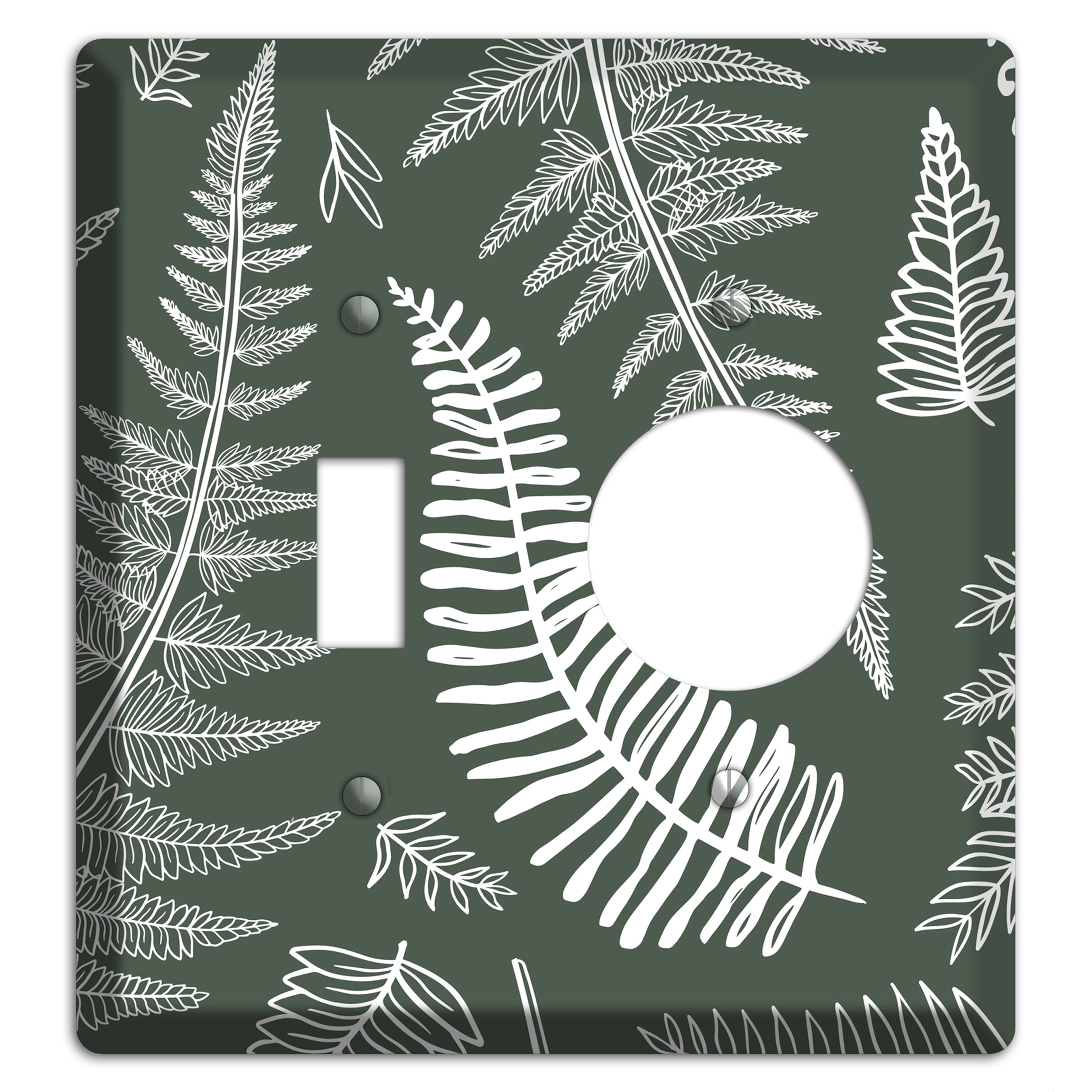 Forest Floor Etching Toggle / Receptacle Wallplate