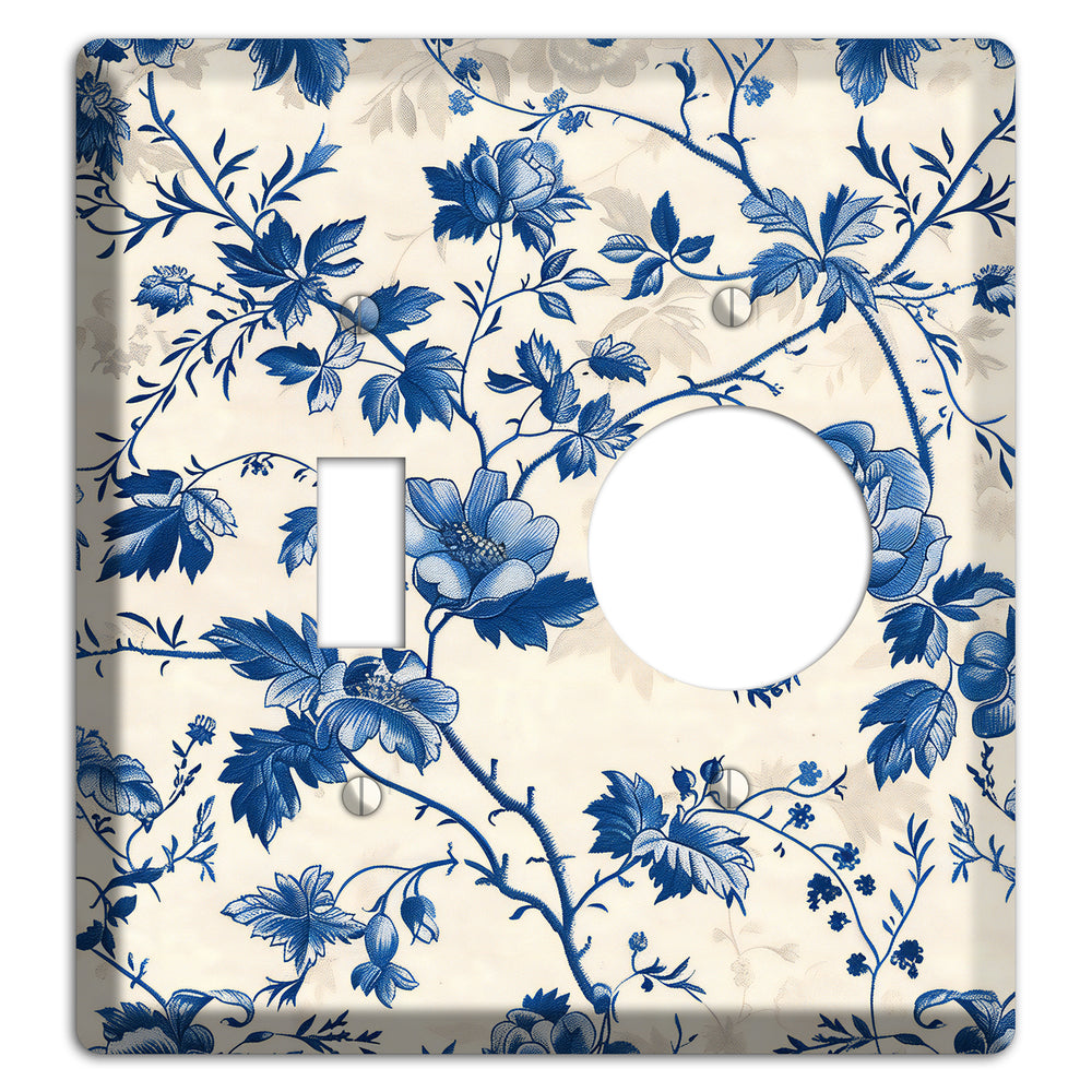 Porcelain Garden Riot Toggle / Receptacle Wallplate