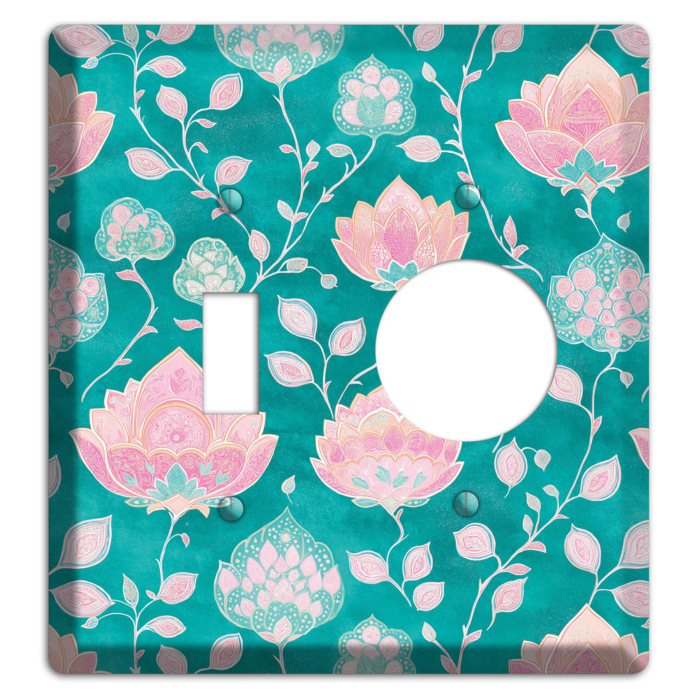 Lotus Garden Bloom Toggle / Receptacle Wallplate