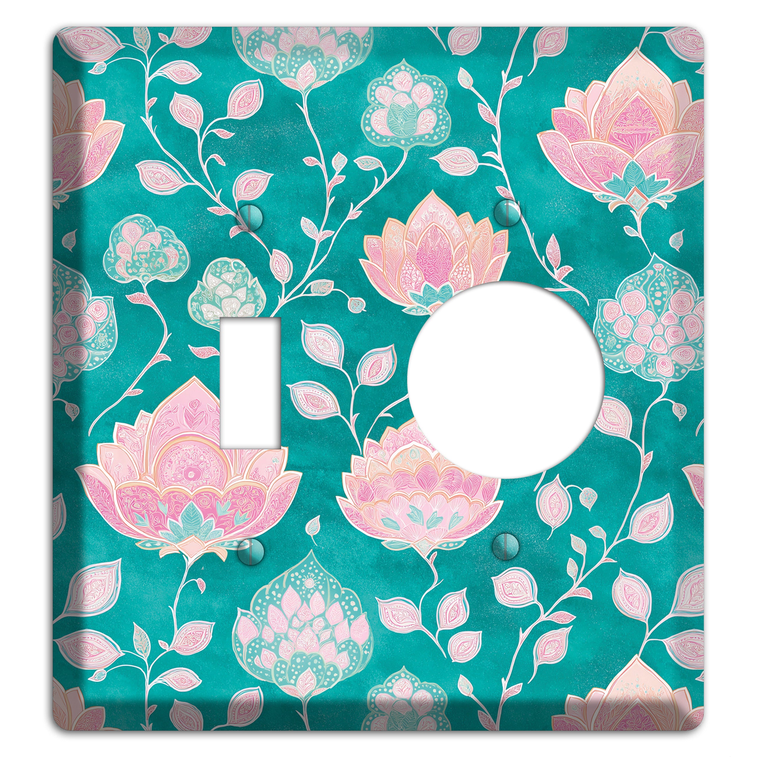 Lotus Garden Bloom Toggle / Receptacle Wallplate